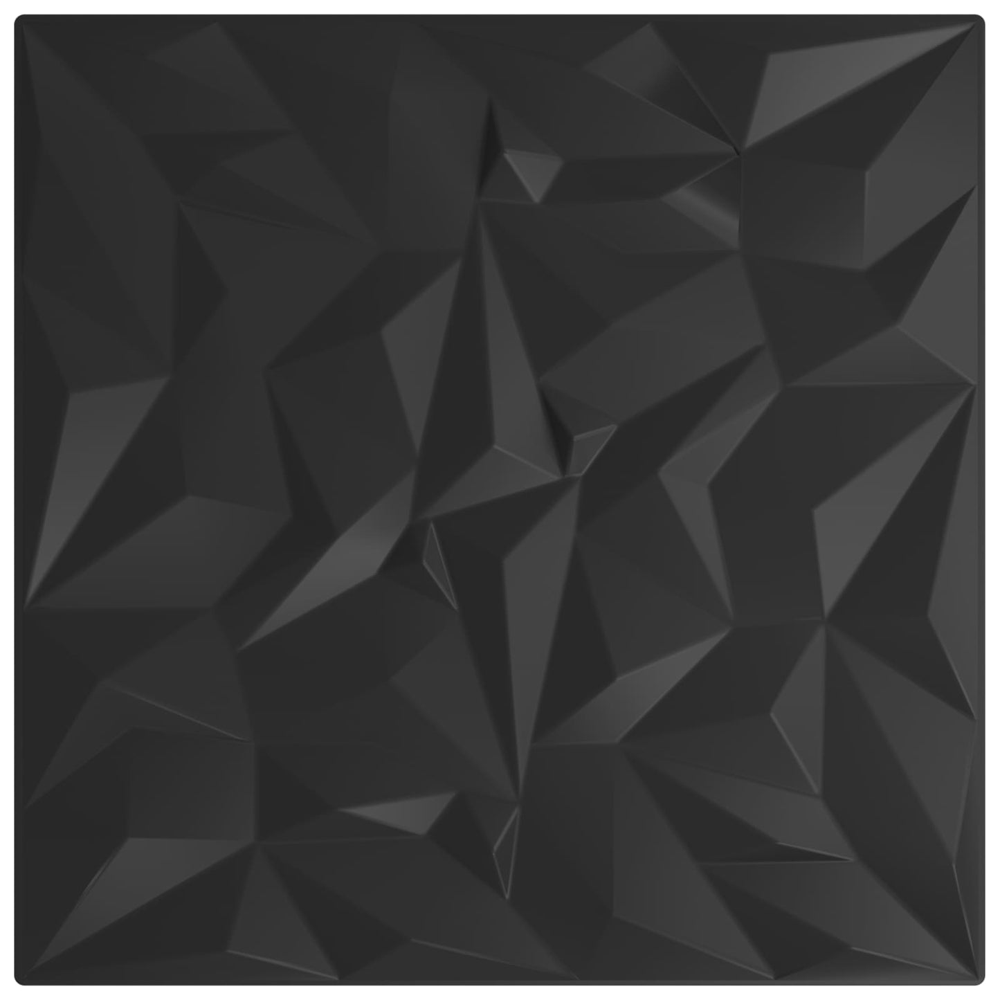 Wall Panels 48 pcs 50 x 50 cm Black XPS Foam