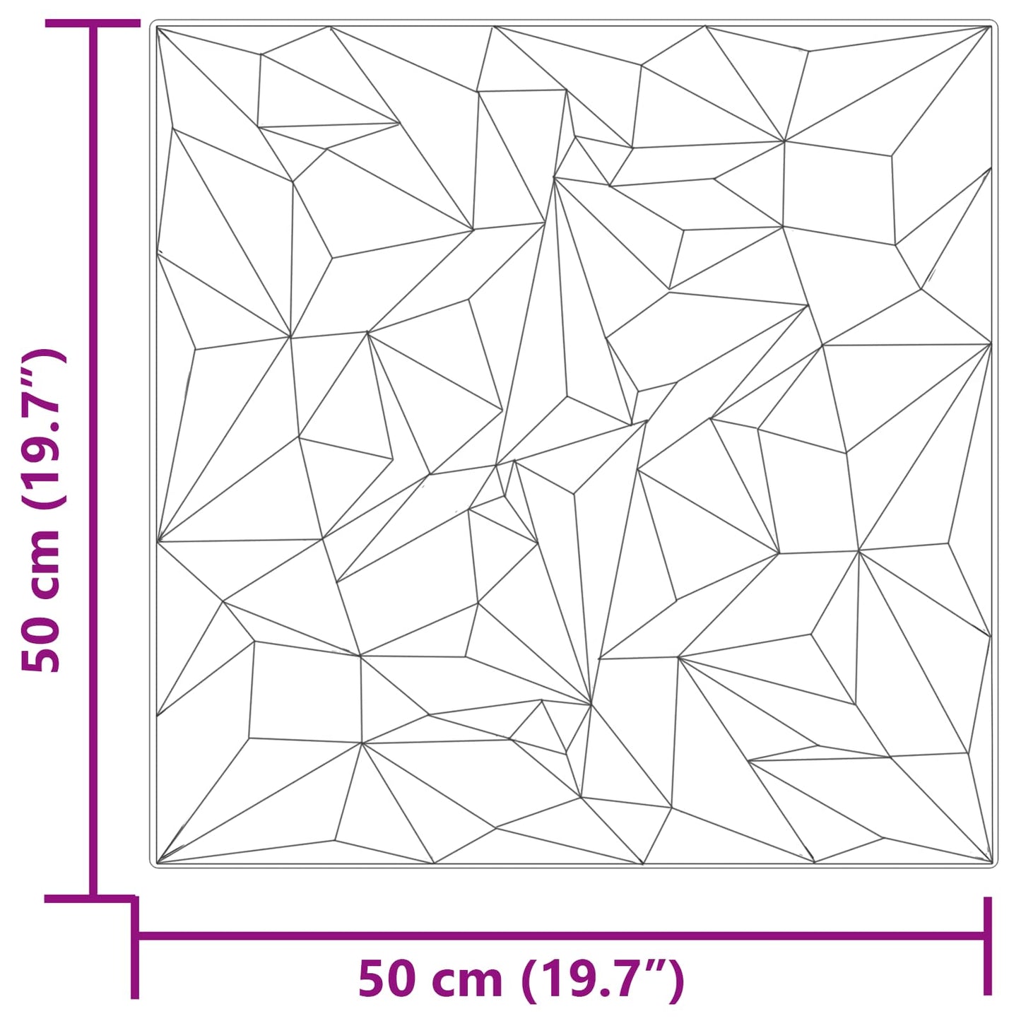 Wall Panels 12 pcs 50 x 50 cm Amethyst Beton XPS Foam