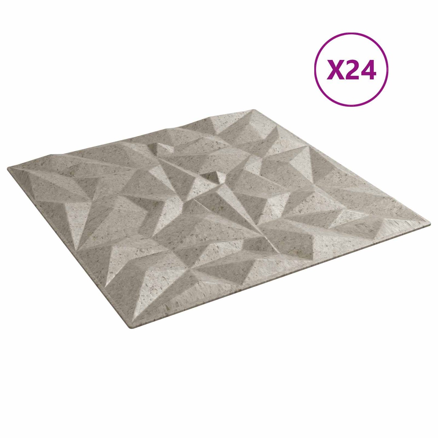 Wall Panels 24 pcs 50 x 50 cm Amethyst Beton XPS Foam
