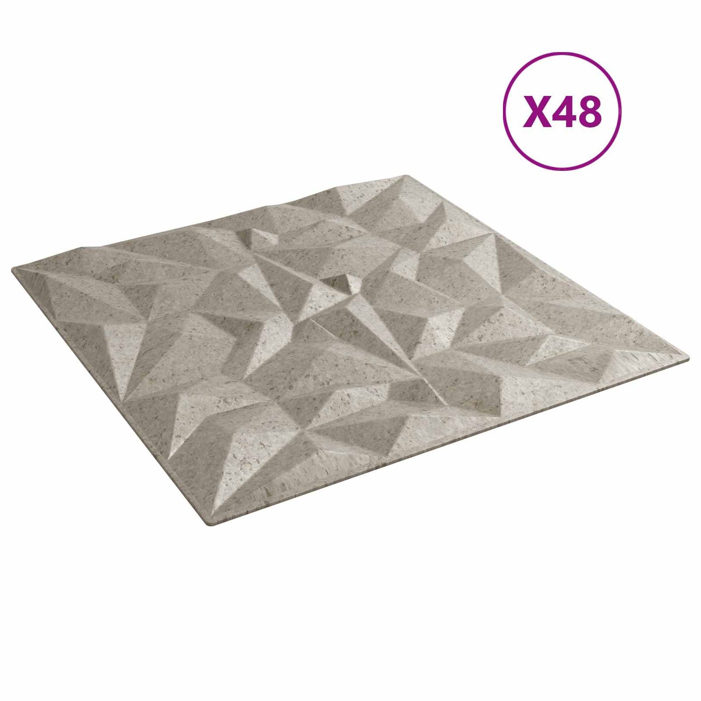 Wall Panels 48 pcs 50 x 50 cm Amethyst Beton XPS Foam
