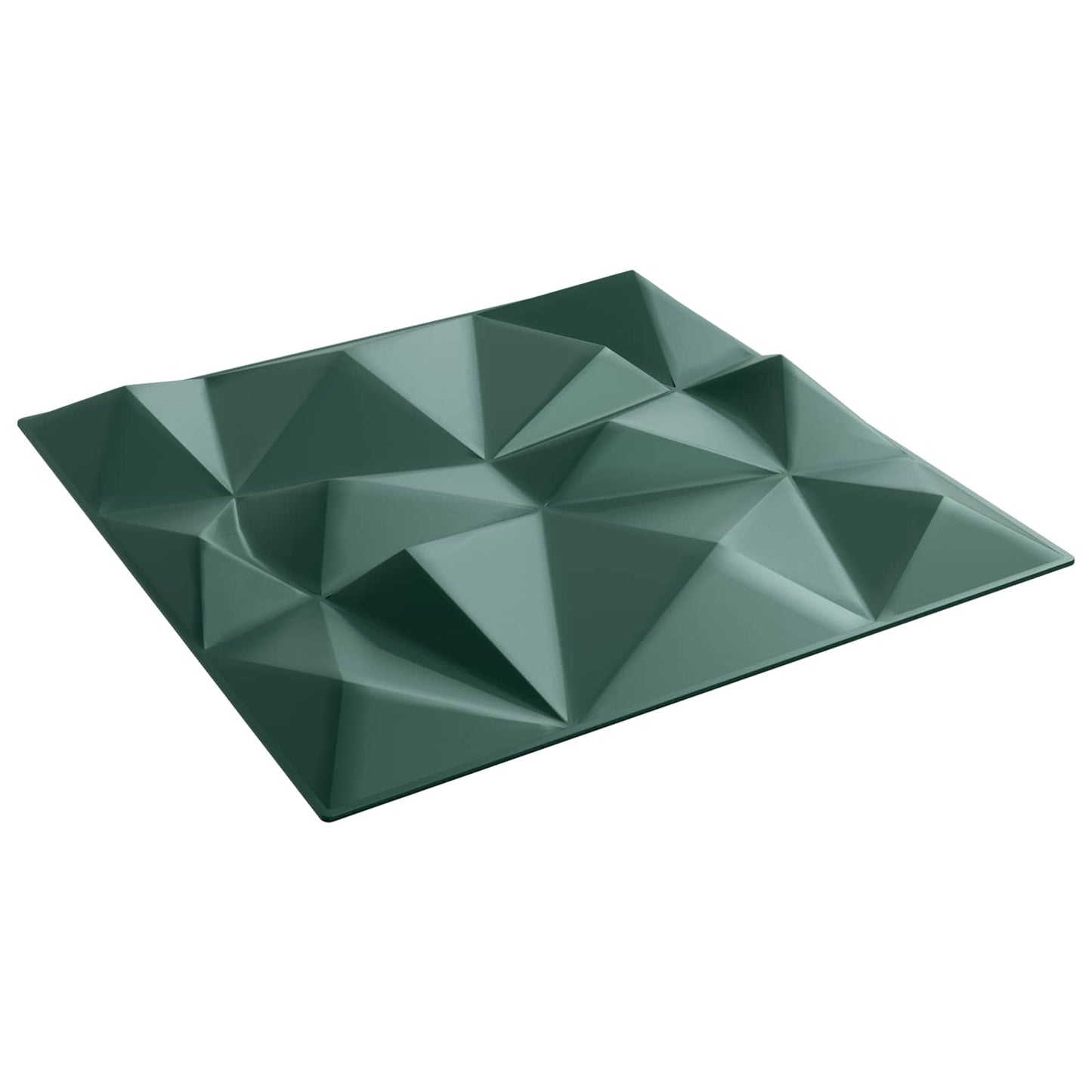 Wall Panels 12 pcs 50 x 50 cm Diamond Green XPS Foam