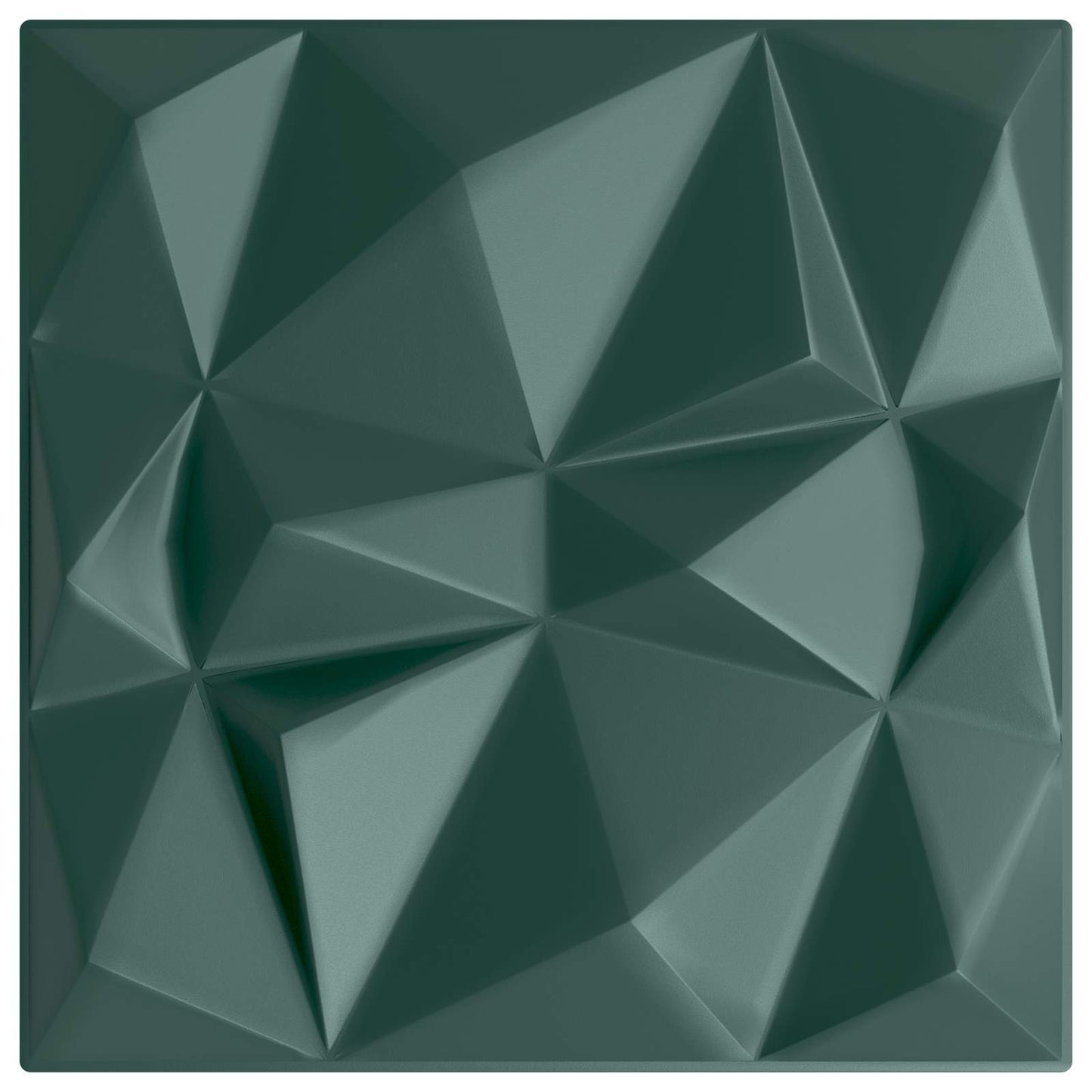 Wall Panels 12 pcs 50 x 50 cm Diamond Green XPS Foam