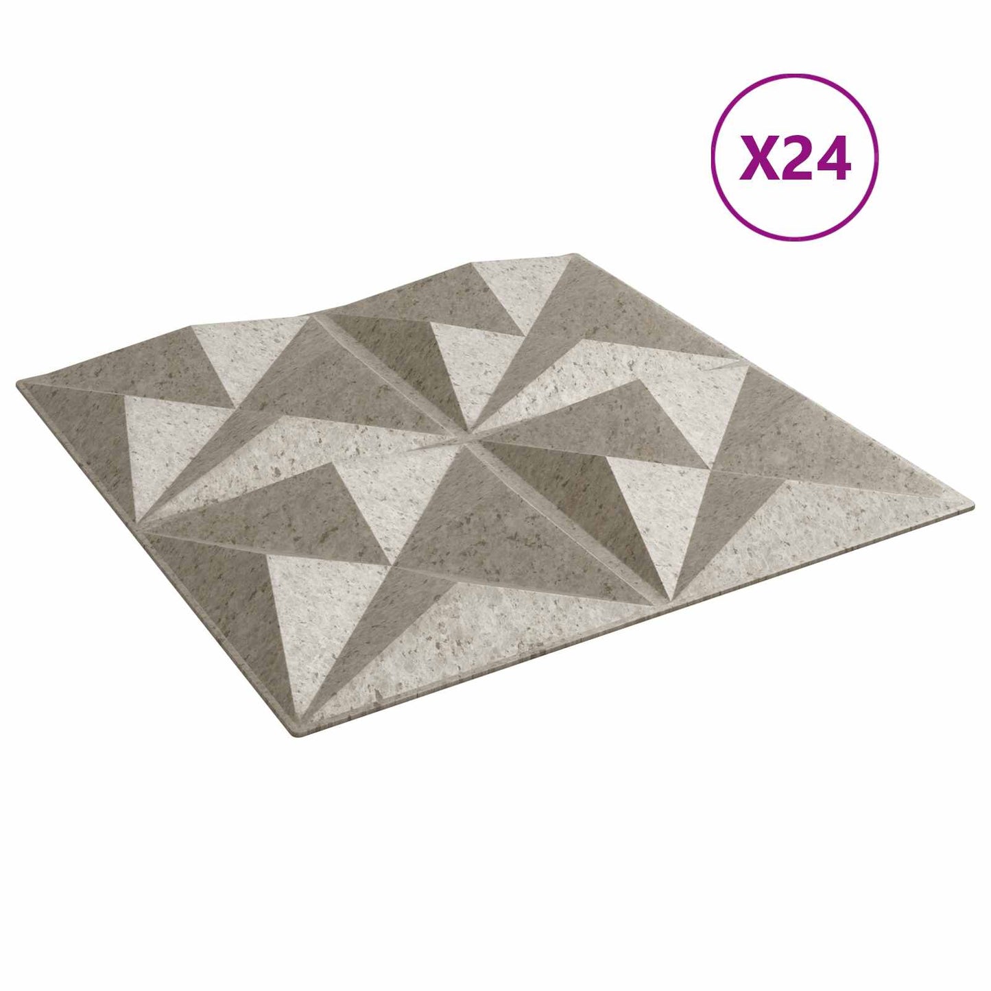 Wall Panels 24 pcs 50 x 50 cm Origami Beton XPS Foam
