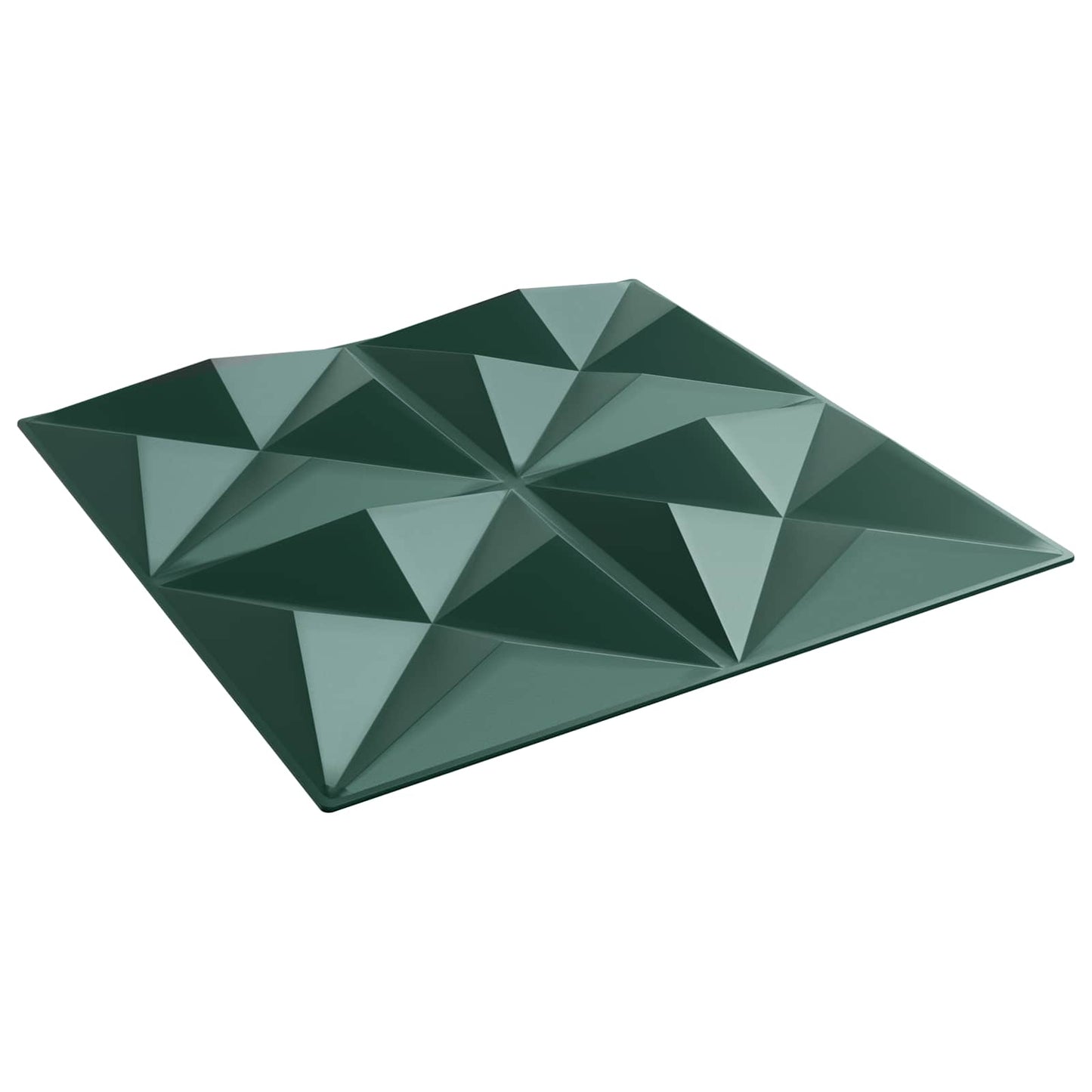 Wall Panels 12 pcs 50 x 50 cm Origami Green XPS Foam