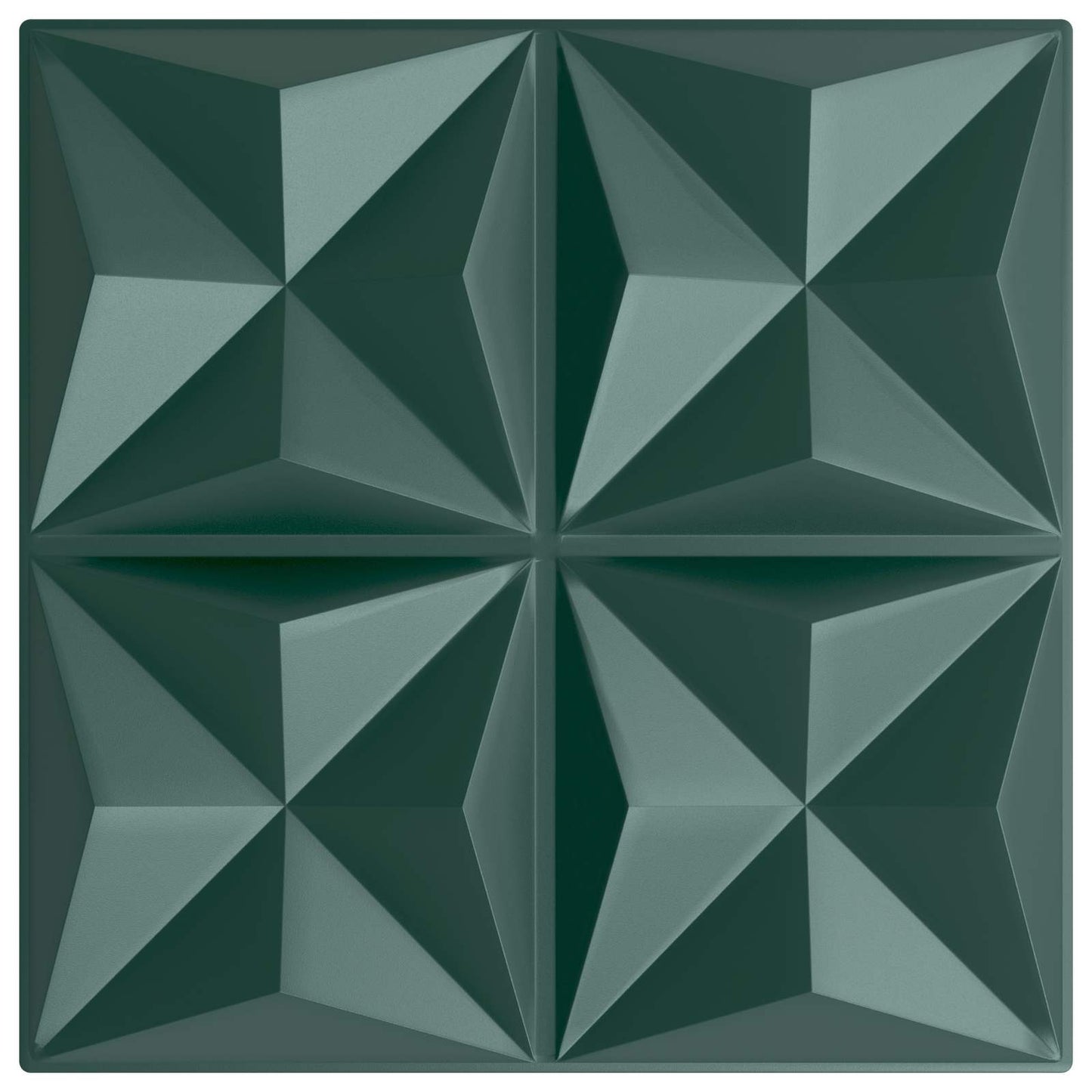 Wall Panels 24 pcs 50 x 50 cm Origami Green XPS Foam