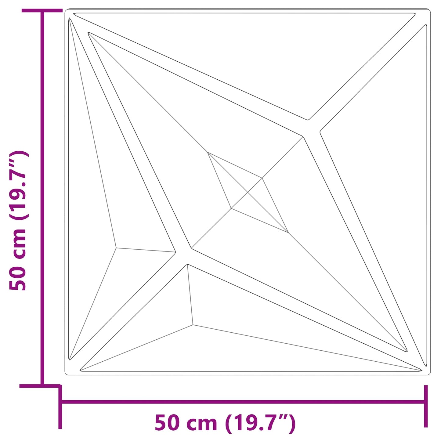 Wall Panels 12 pcs 50 x 50 cm Star Beton XPS Foam