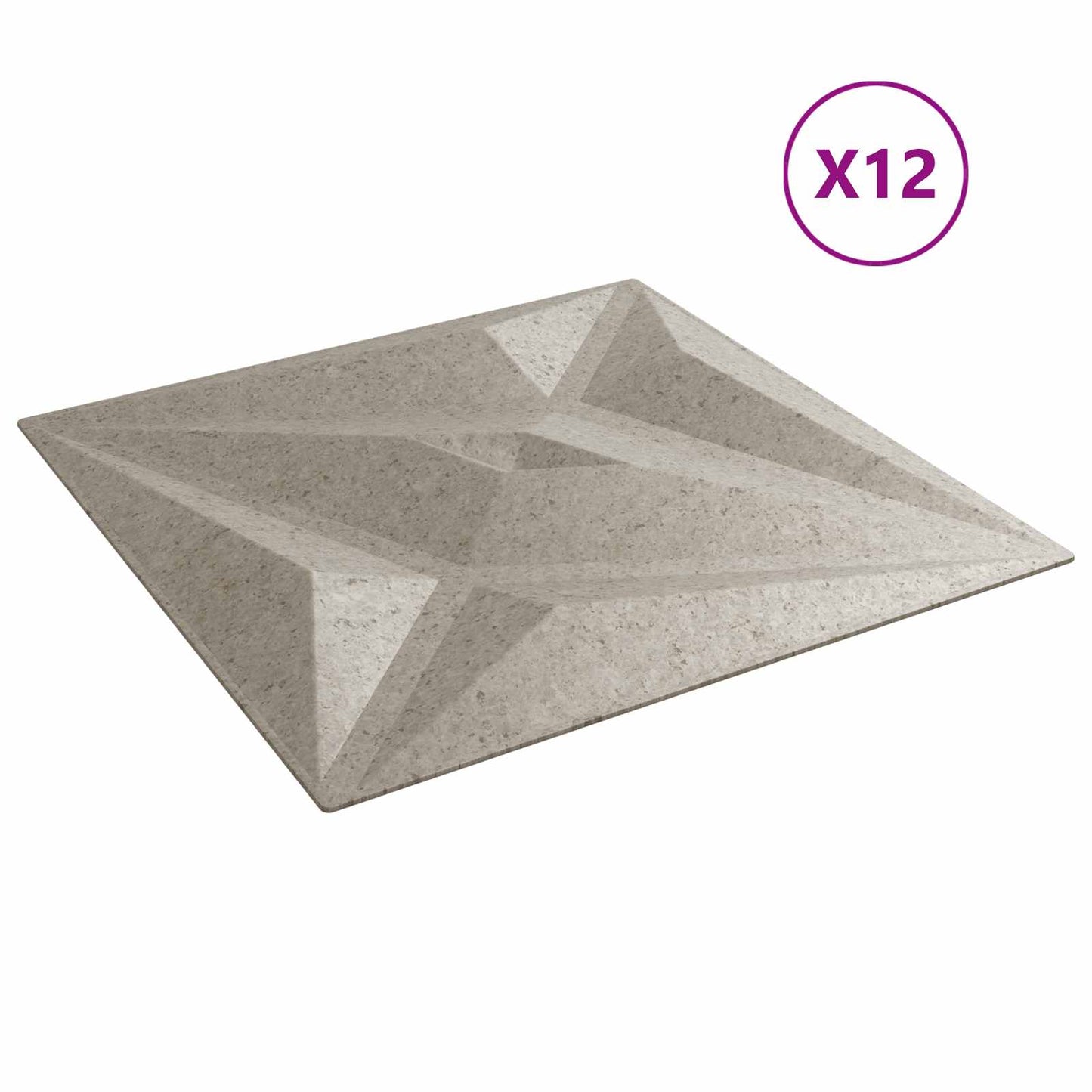 Wall Panels 12 pcs 50 x 50 cm Star Beton XPS Foam