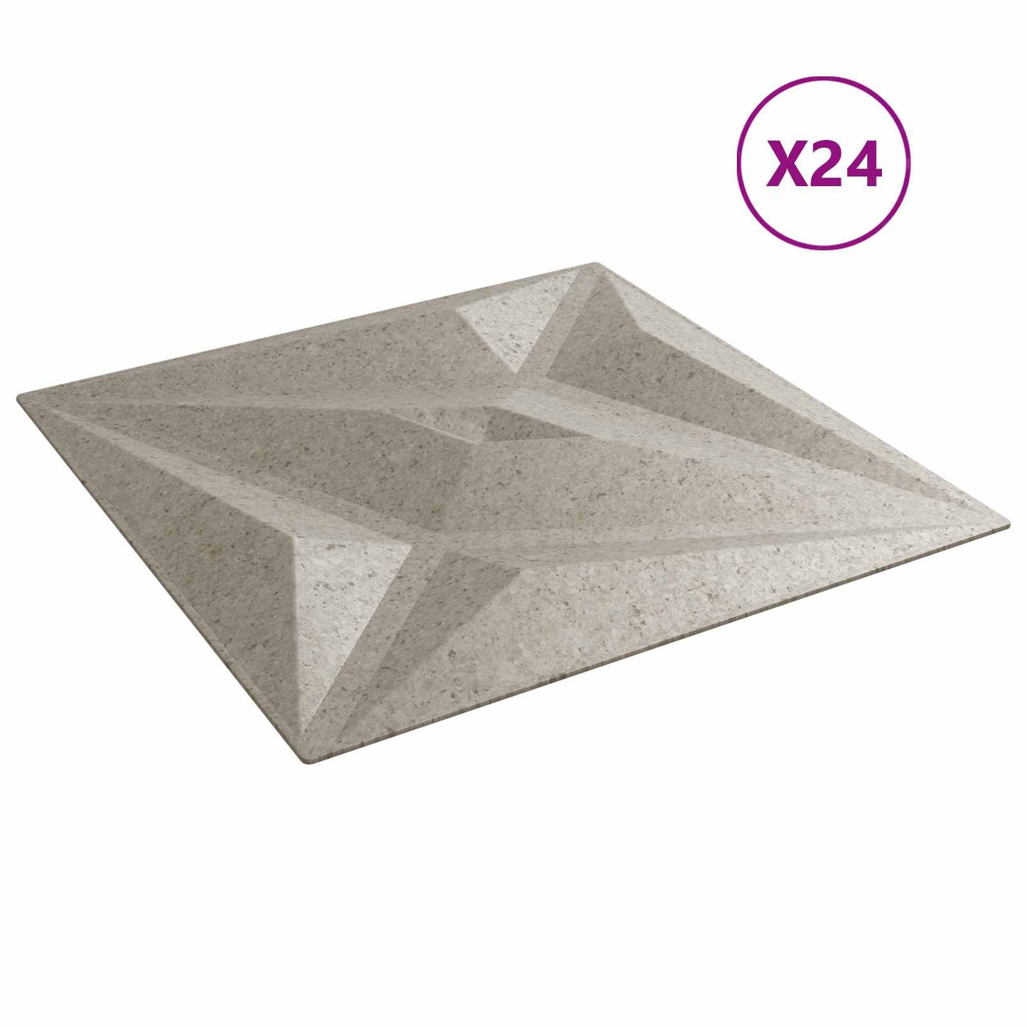 Wall Panels 24 pcs 50 x 50 cm Star Beton XPS Foam