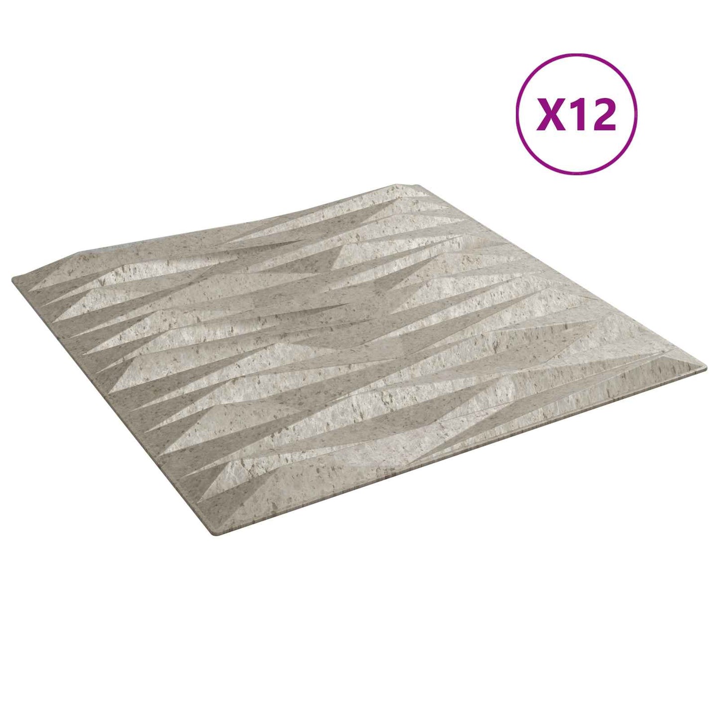 Wall Panels 12 pcs 50 x 50 cm Stone Beton XPS Foam