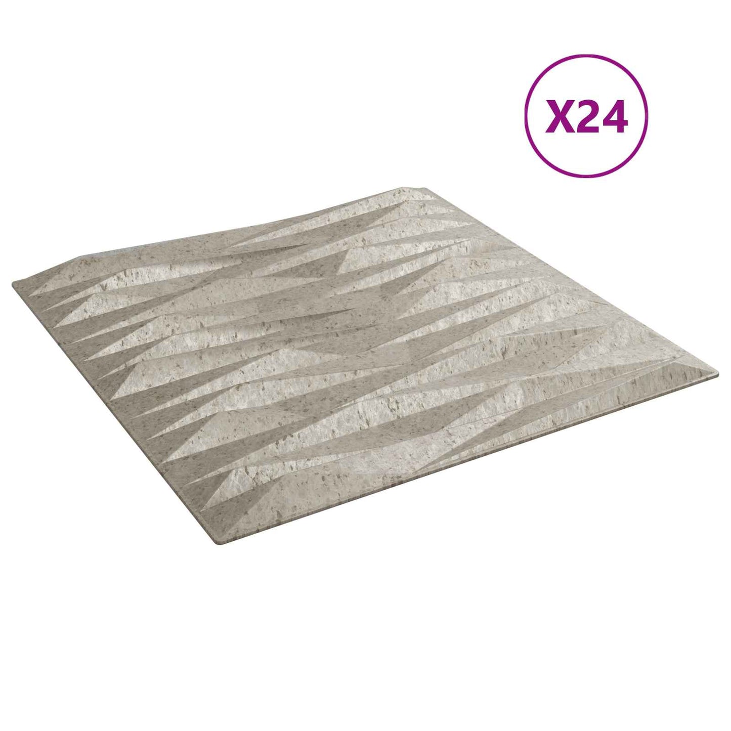 Wall Panels 24 pcs 50 x 50 cm Stone Beton XPS Foam