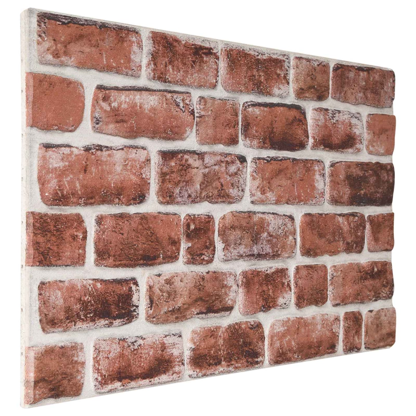 Wall Panels 10 pcs 100 x 50 cm Dark Brown and White EPS Foam