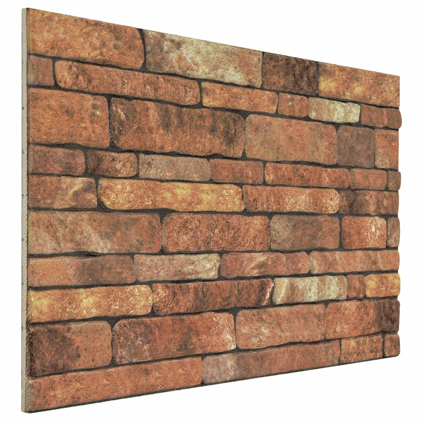Wall Panels 10 pcs 100 x 50 cm Brown and White EPS Foam