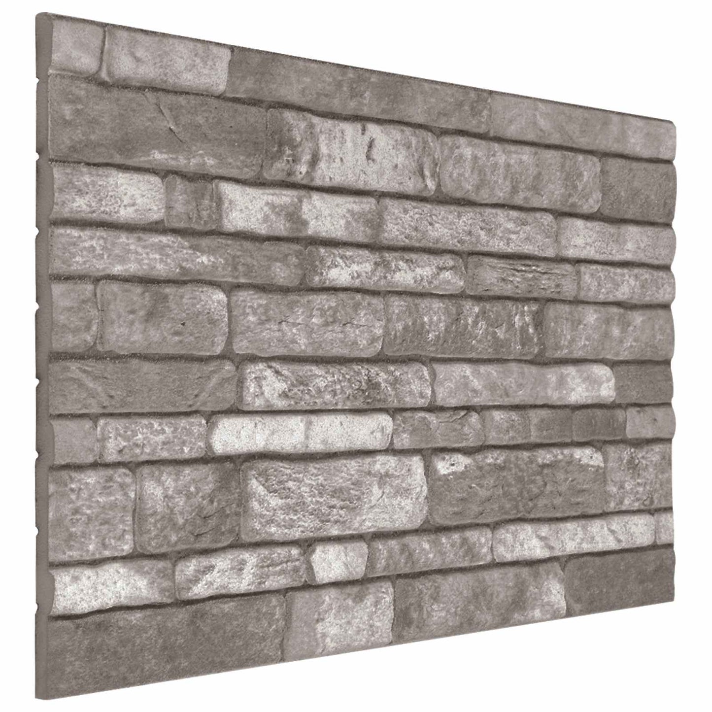 Wall Panels 10 pcs 100 x 50 cm Dark Grey EPS Foam