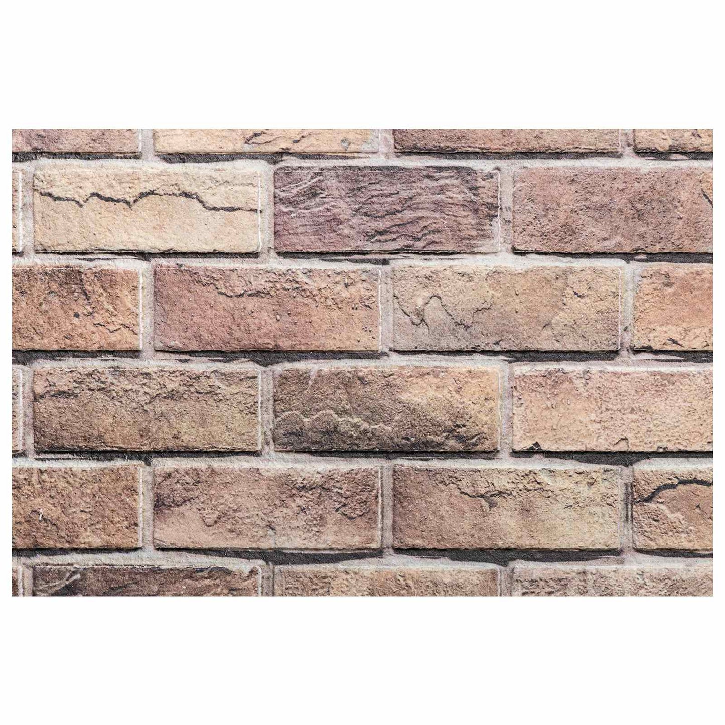 Wall Panels 10 pcs 100 x 50 cm Brown and Grey EPS Foam