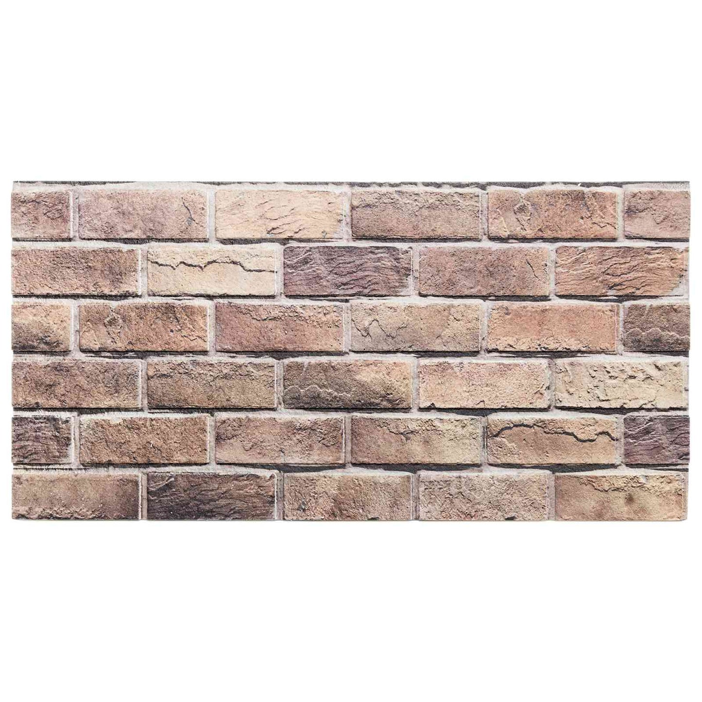 Wall Panels 10 pcs 100 x 50 cm Brown and Grey EPS Foam