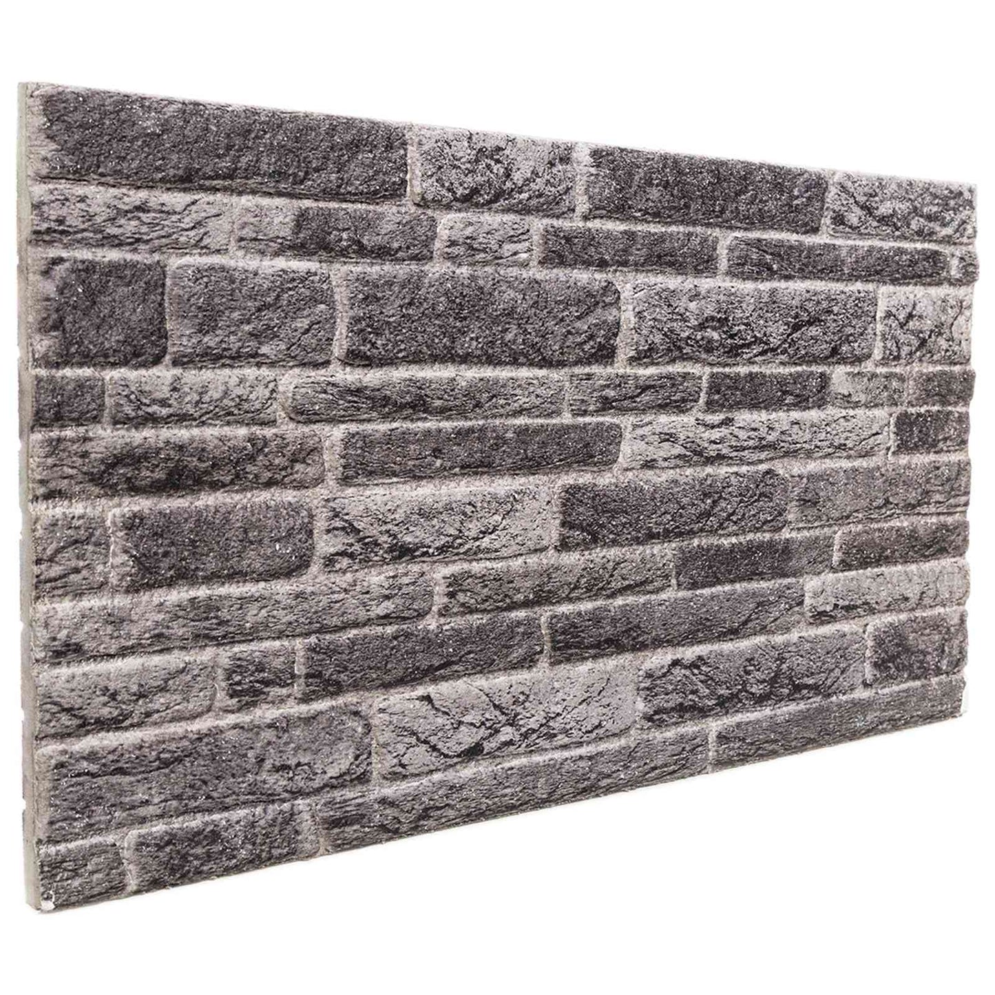 Wall Panels 10 pcs 100 x 50 cm Anthracite EPS Foam