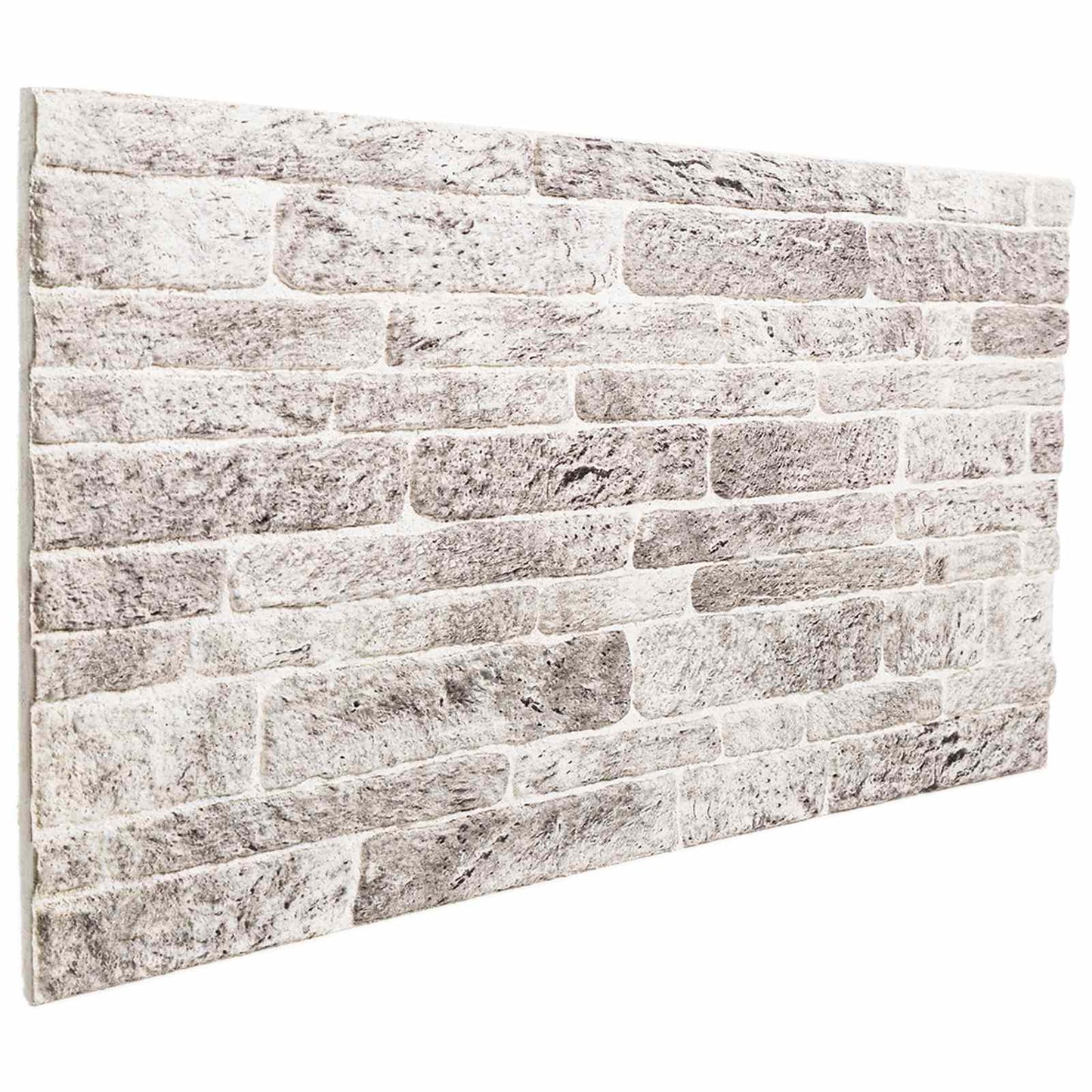 Wall Panels 10 pcs 100 x 50 cm Light Grey and White EPS Foam