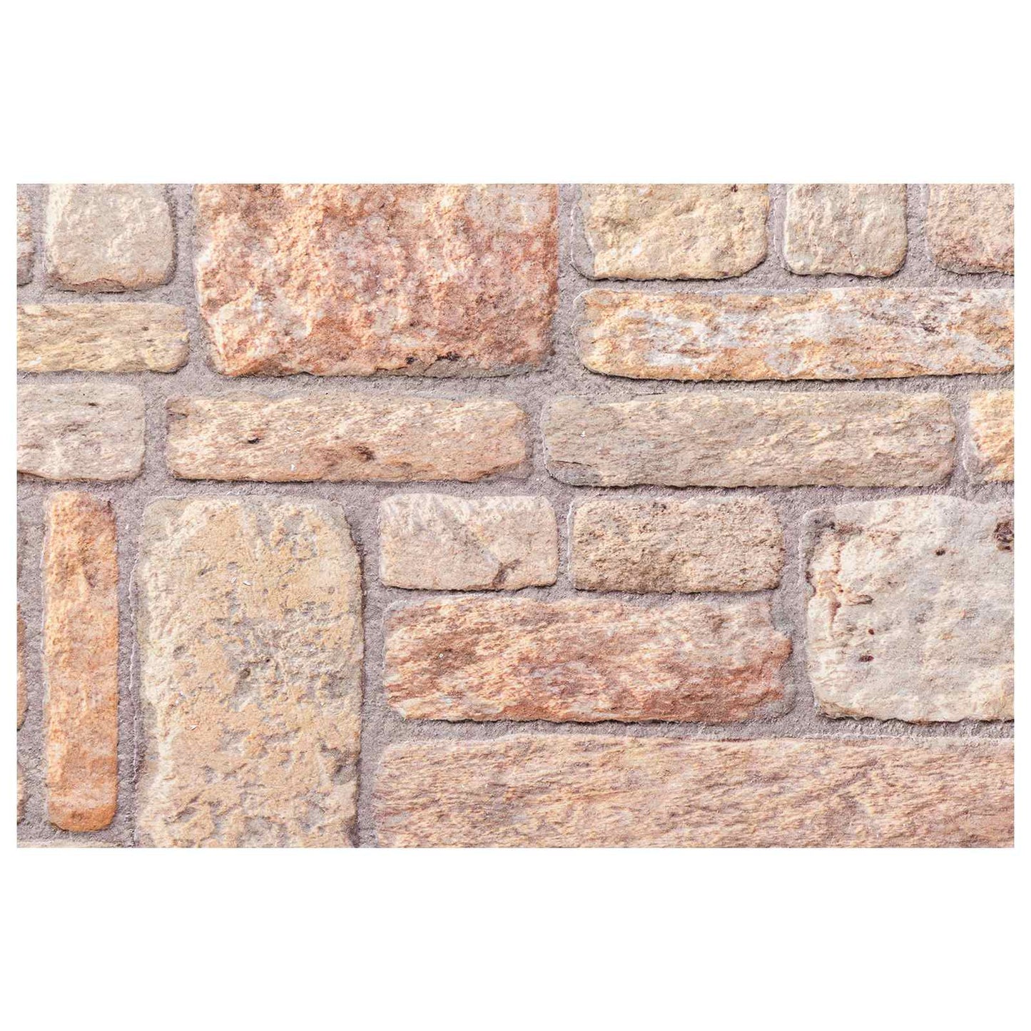 Wall Panels 10 pcs 100 x 50 cm Light Brown and White EPS Foam