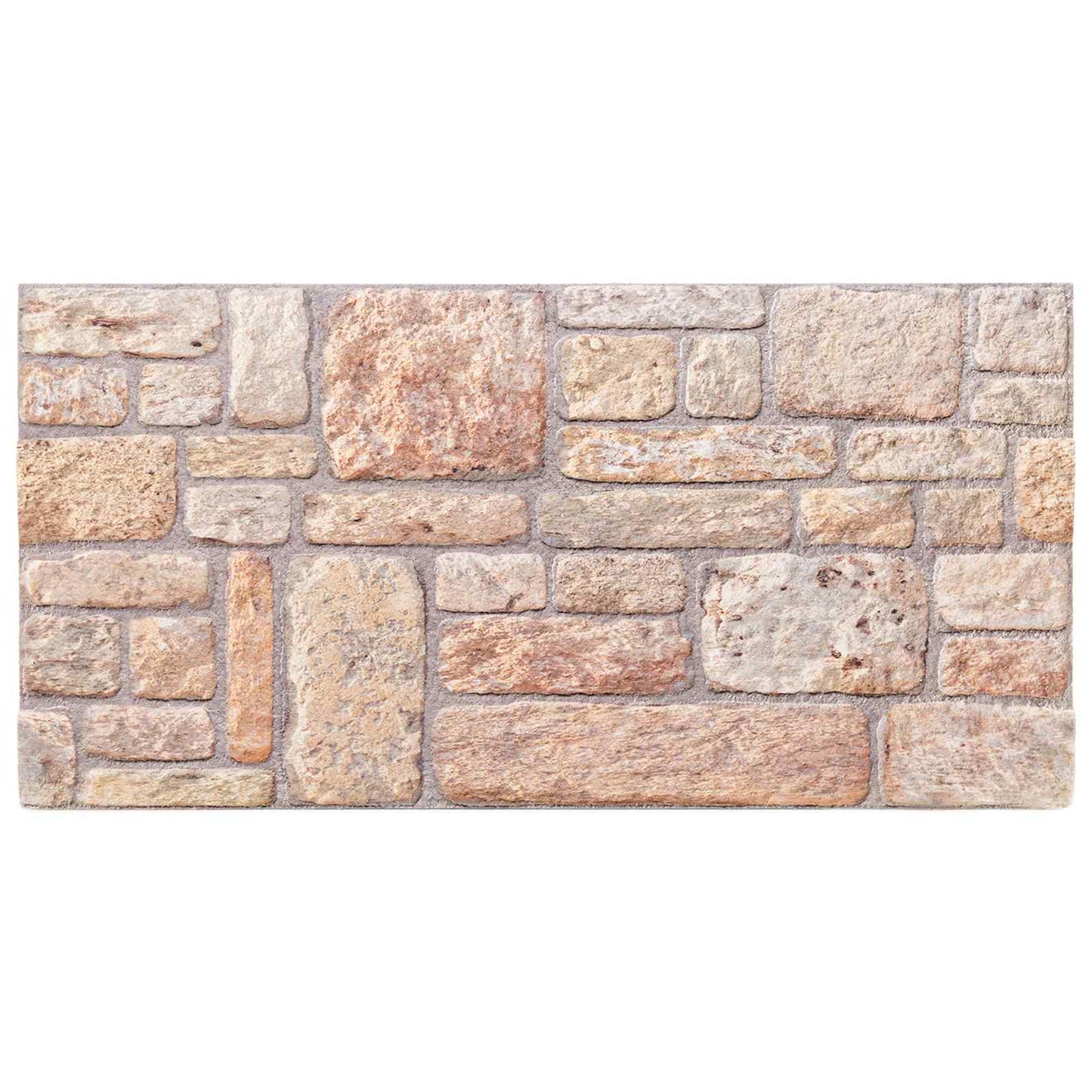 Wall Panels 10 pcs 100 x 50 cm Light Brown and White EPS Foam