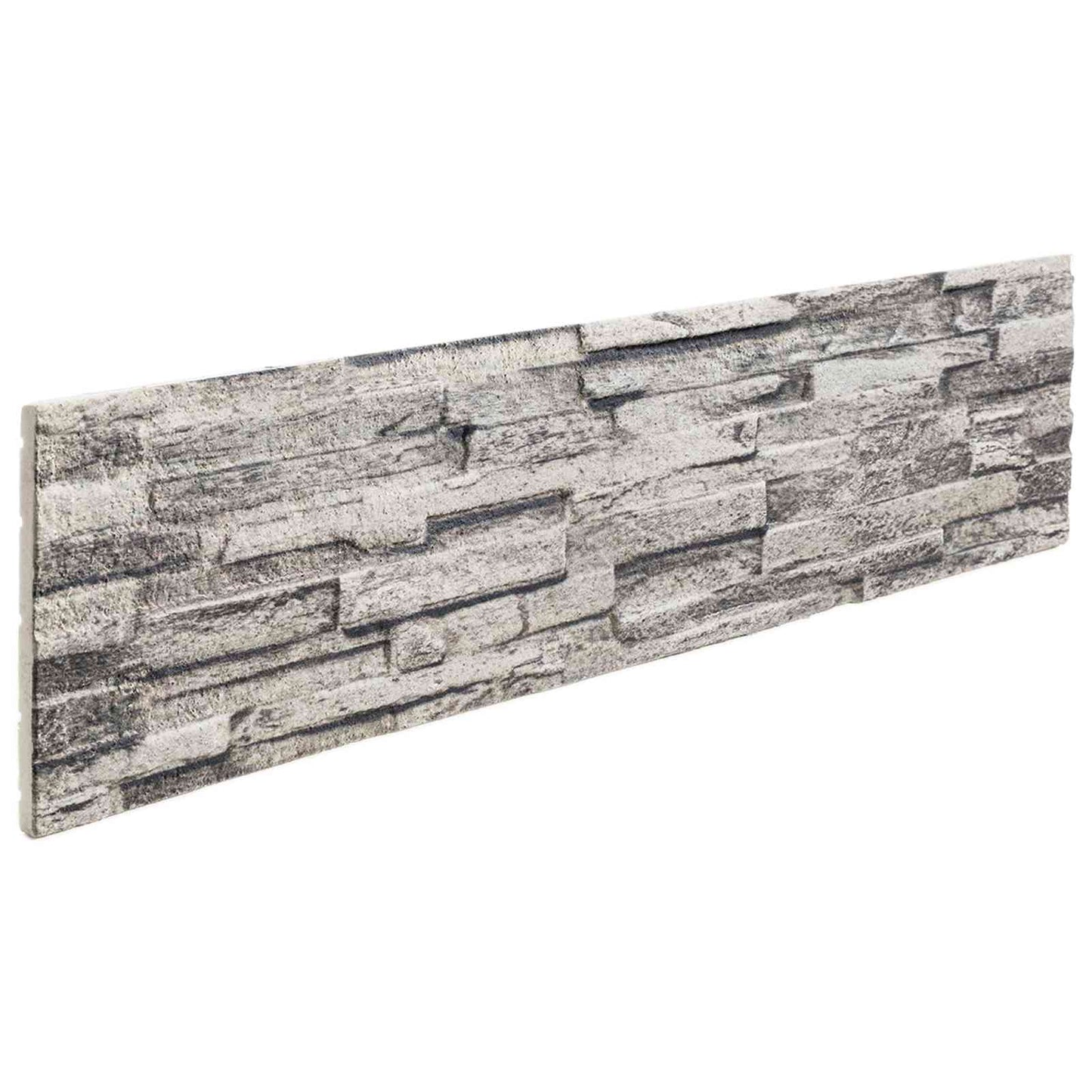 Wall Panels 10 pcs 100 x 25 cm Light Grey EPS Foam
