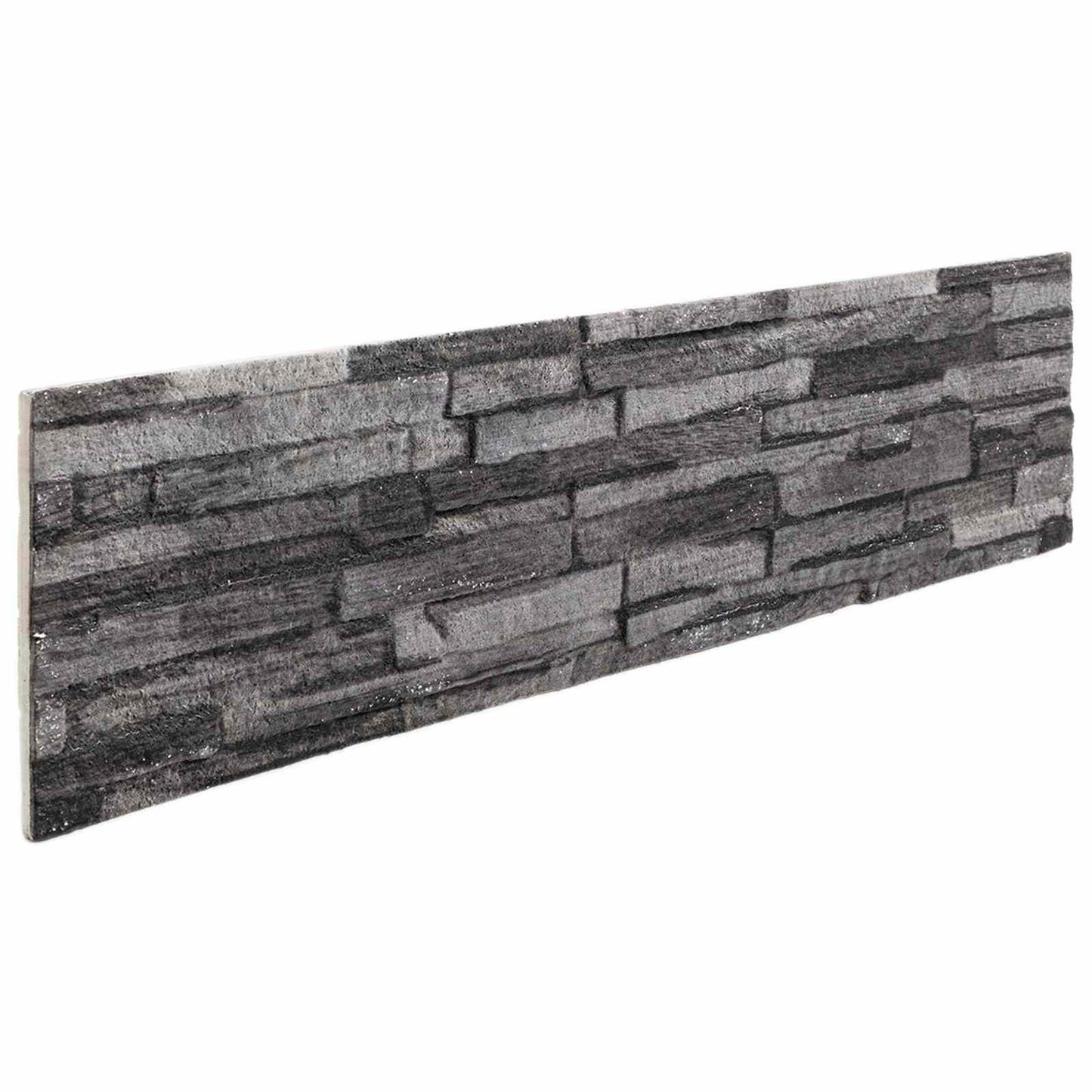 Wall Panels 10 pcs 100 x 25 cm Anthracite EPS Foam