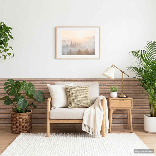 Wall Panels 5 pcs 100 x 50 cm Light Brown EPS Foam
