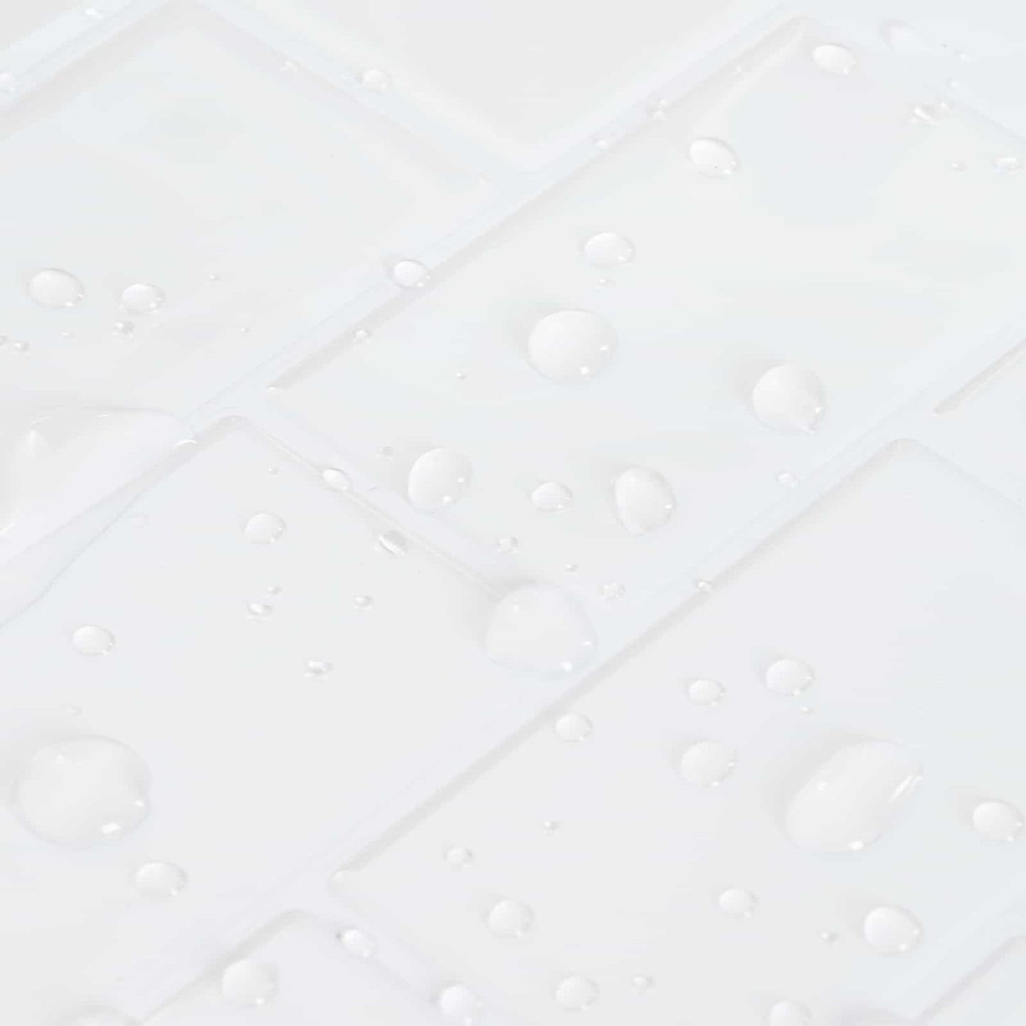 Subway Tile 10 pcs White 30 x 30 cm Polyurethane and PET