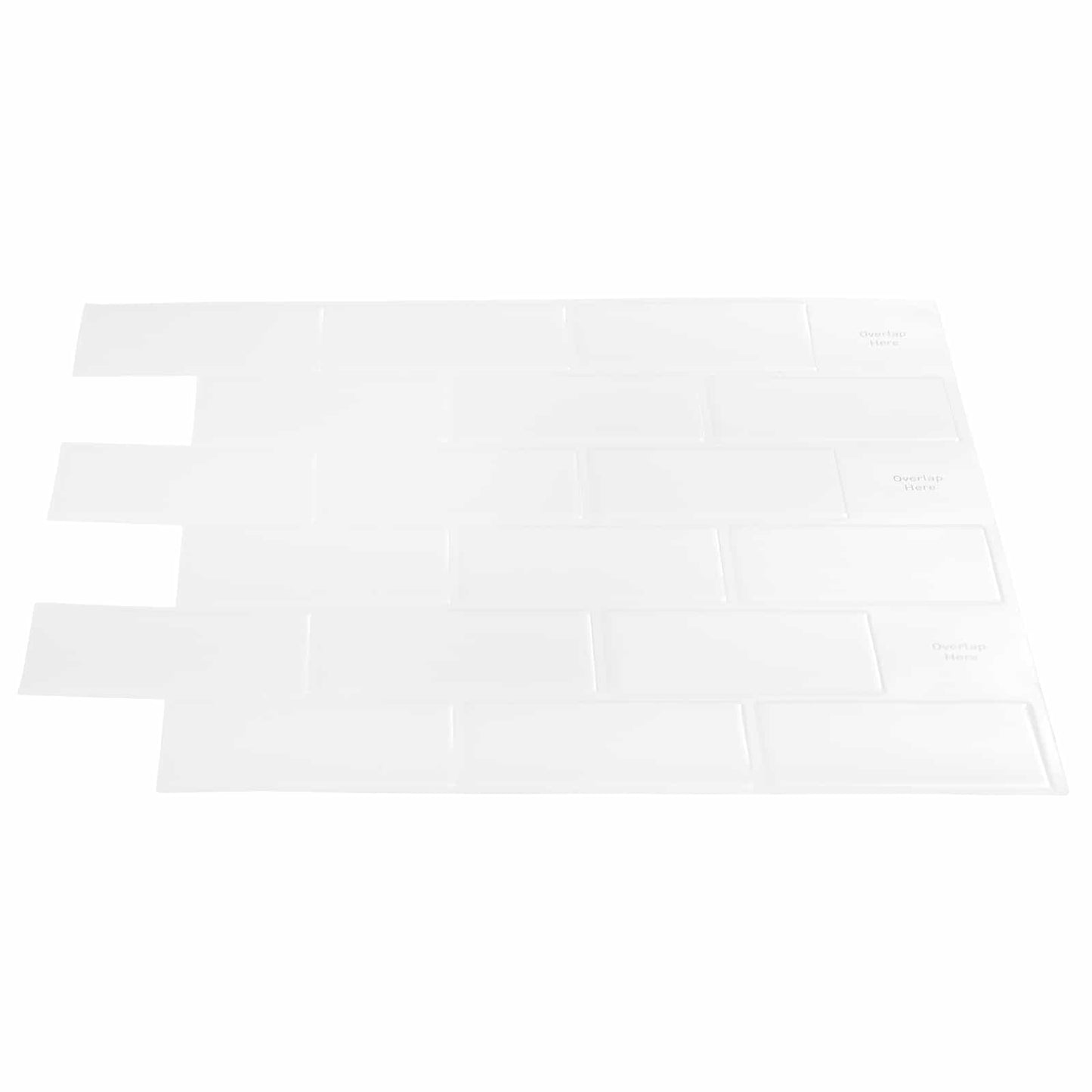 Subway Tile 10 pcs White 30 x 30 cm Polyurethane and PET