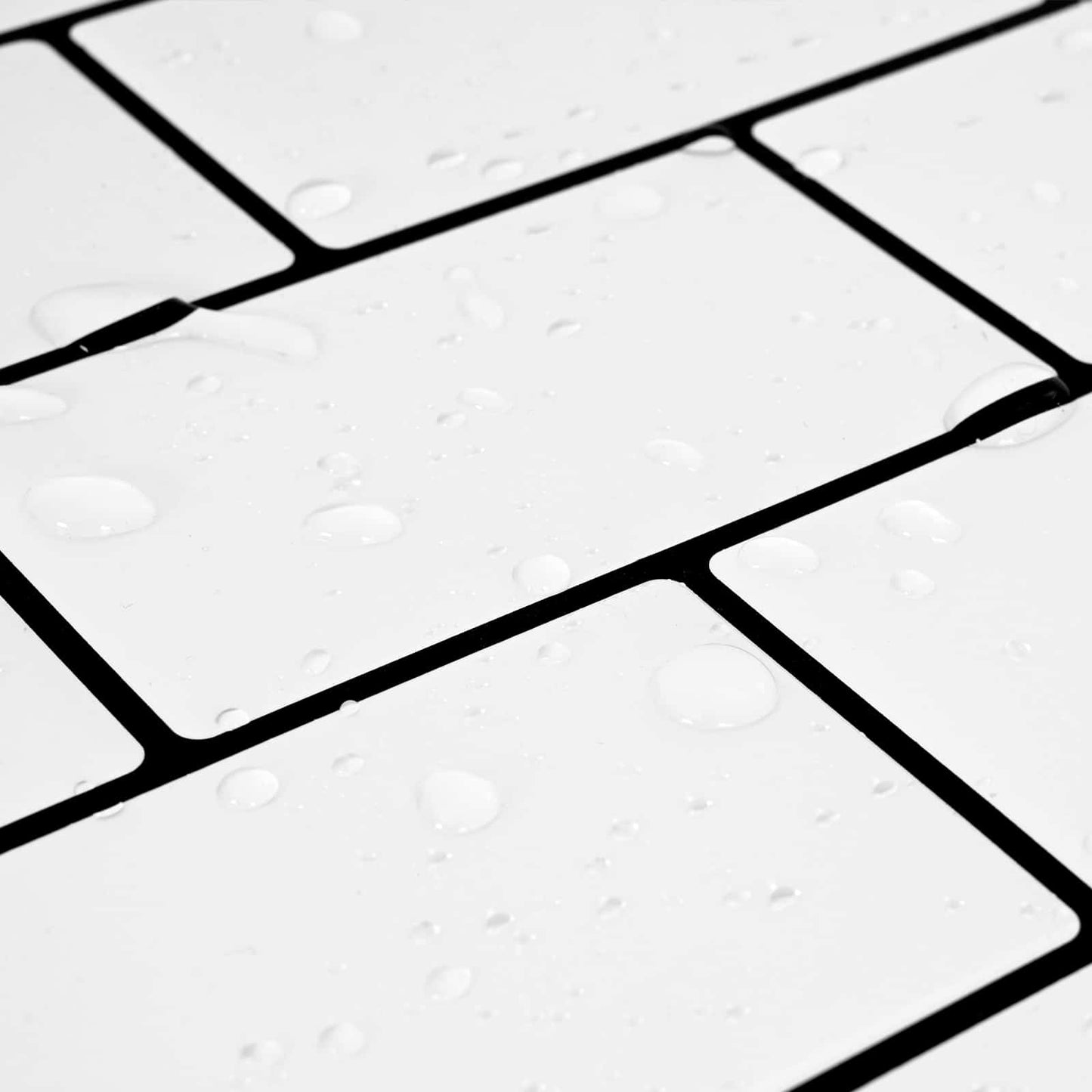 Subway Tile 20 pcs White Black 30 x 30 cm Polyurethane and PET