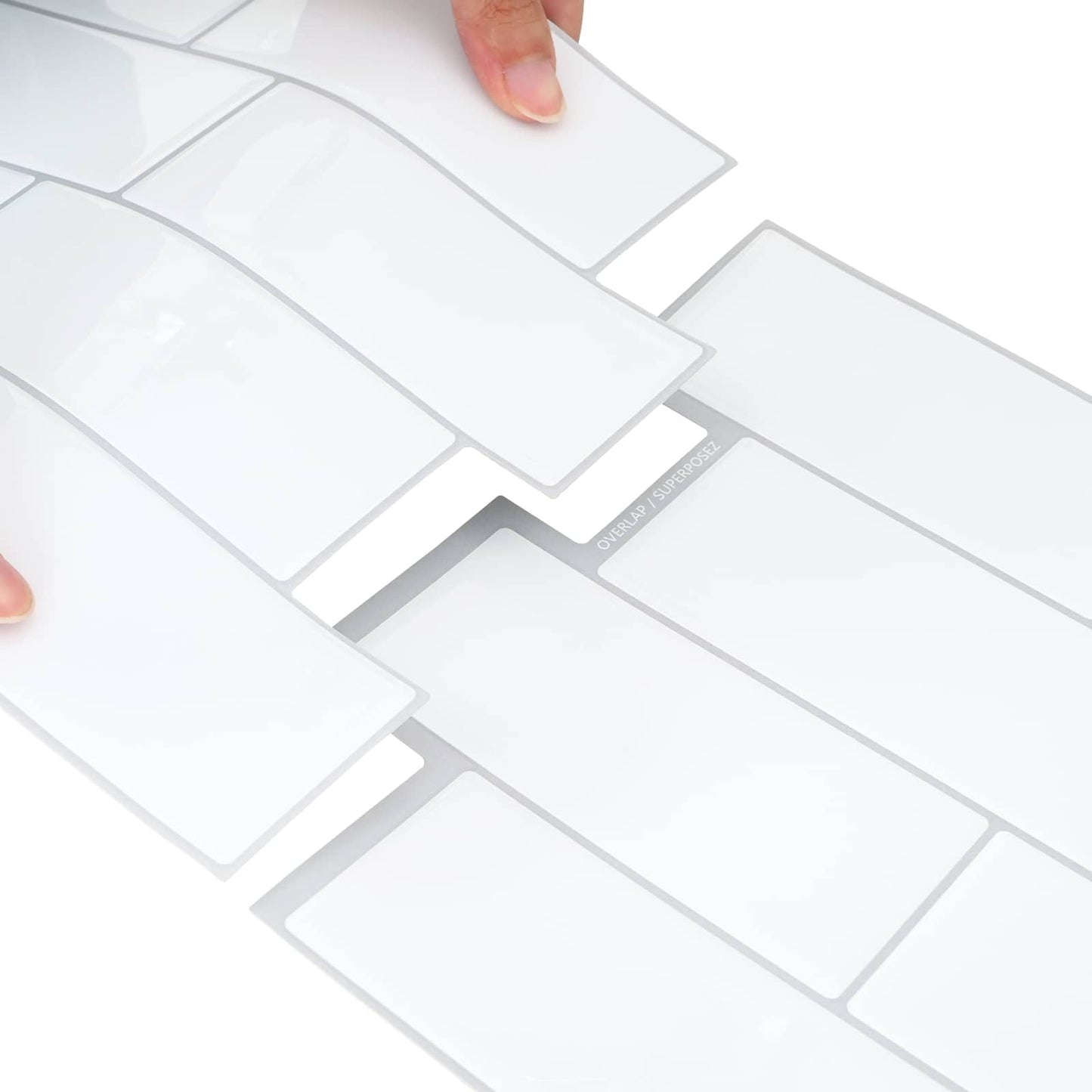 Decorative Stickers 20 pcs White Grey 29 x 21 cm
