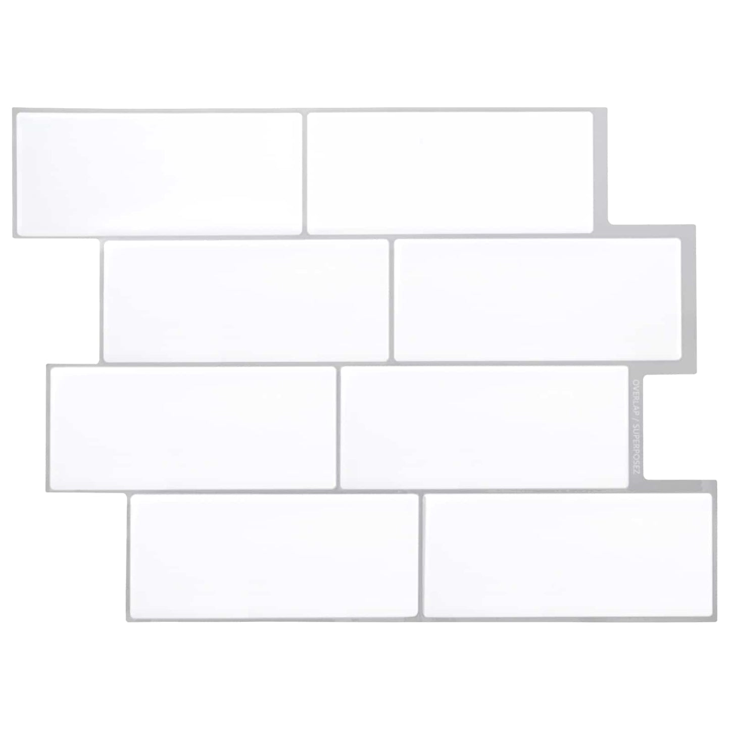 Decorative Stickers 20 pcs White Grey 29 x 21 cm