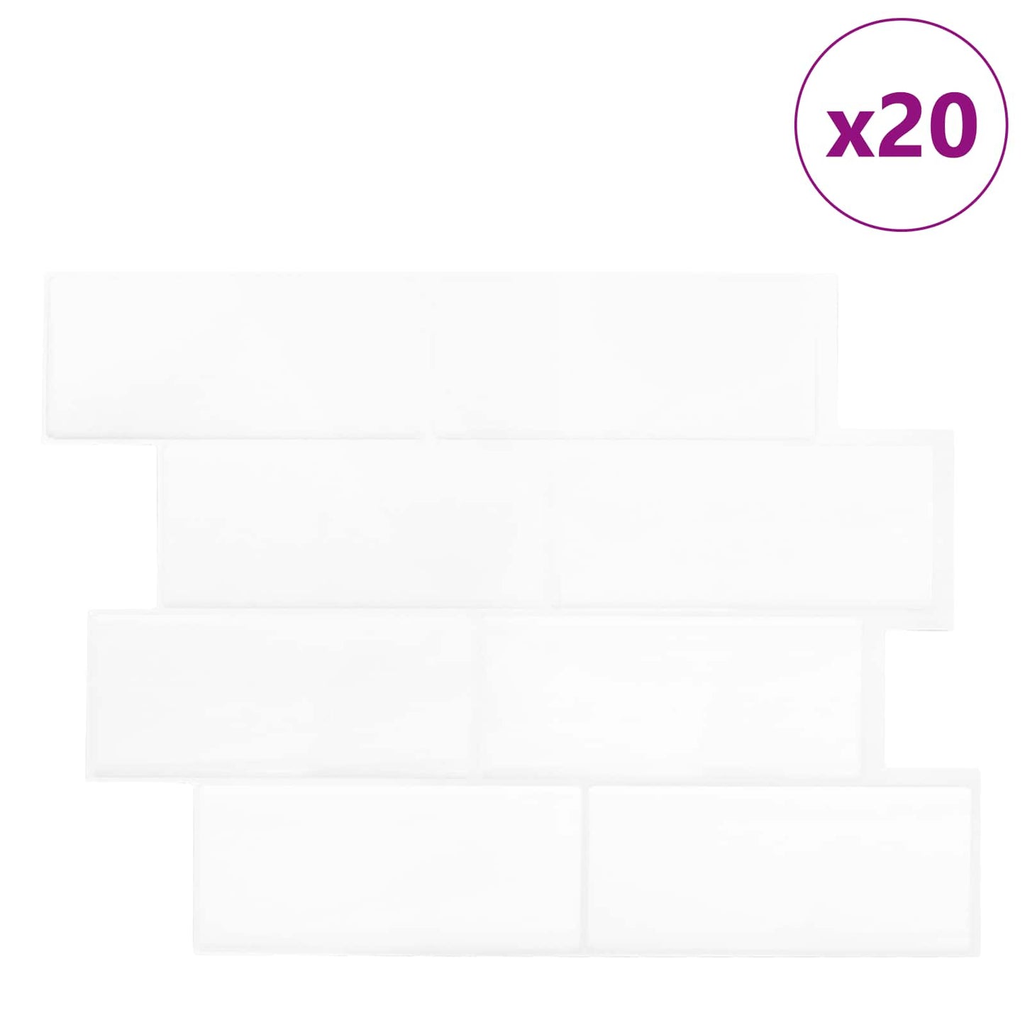 Decorative Stickers 20 pcs White 29 x 21 cm