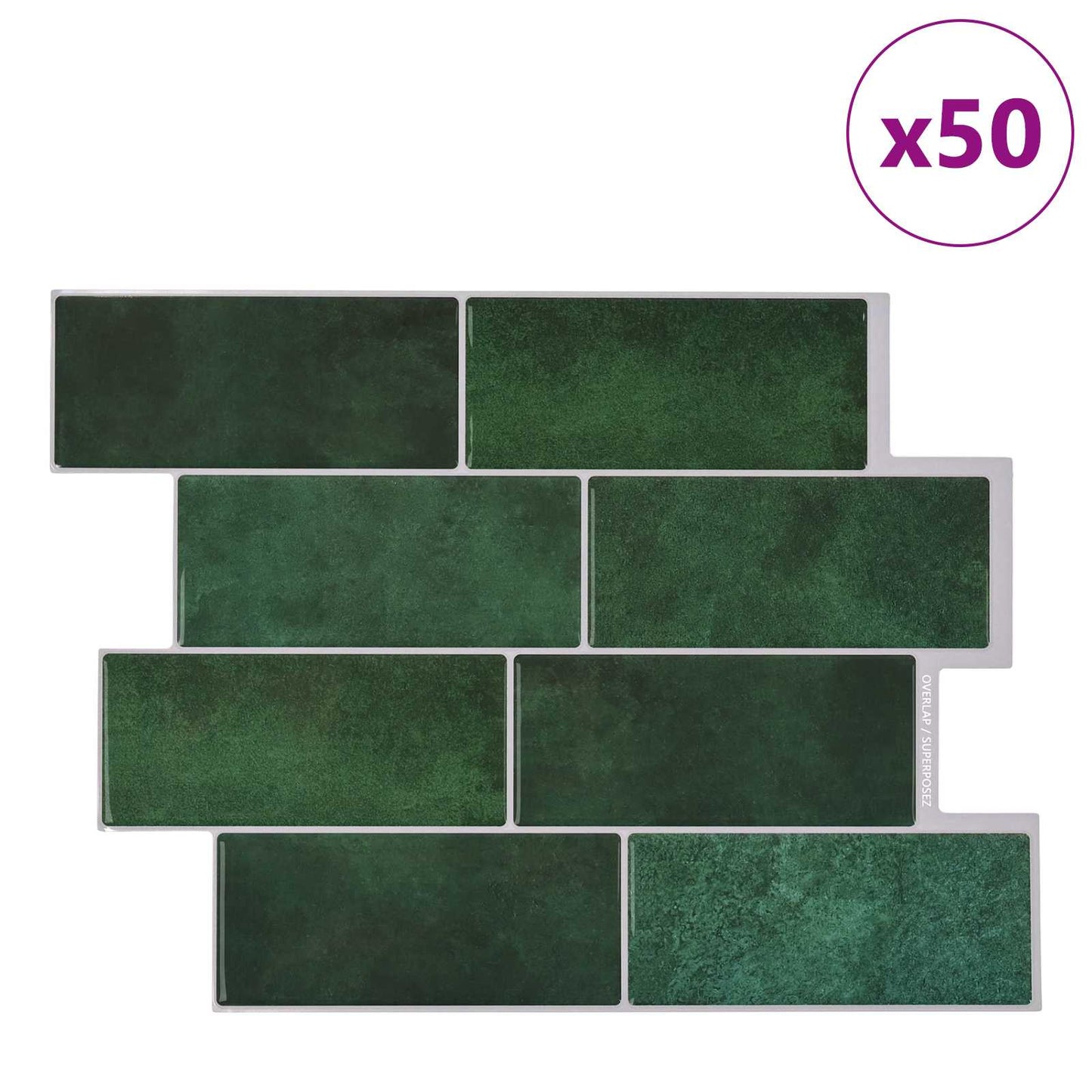 Decorative Stickers 50 pcs Dark Green 29 x 21 cm