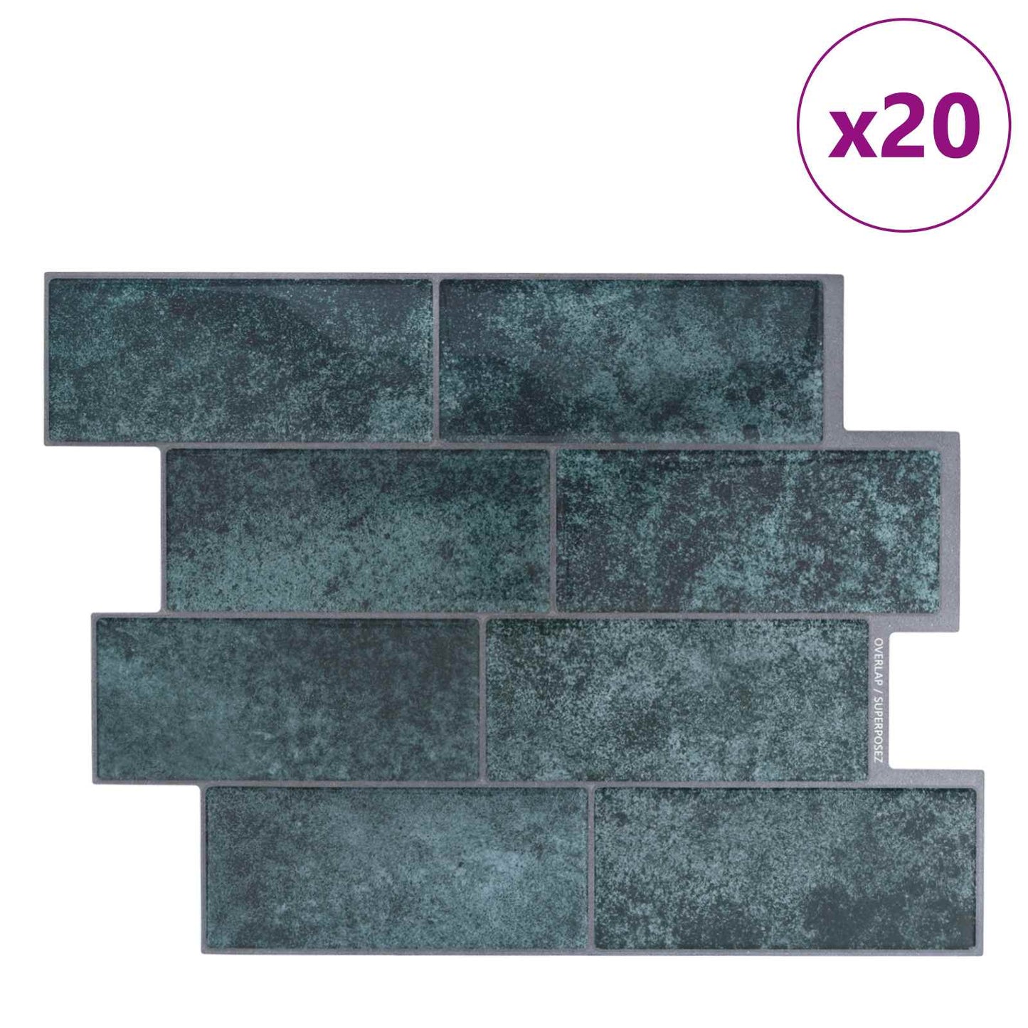 Decorative Stickers 20 pcs Blue Green 29 x 21 cm