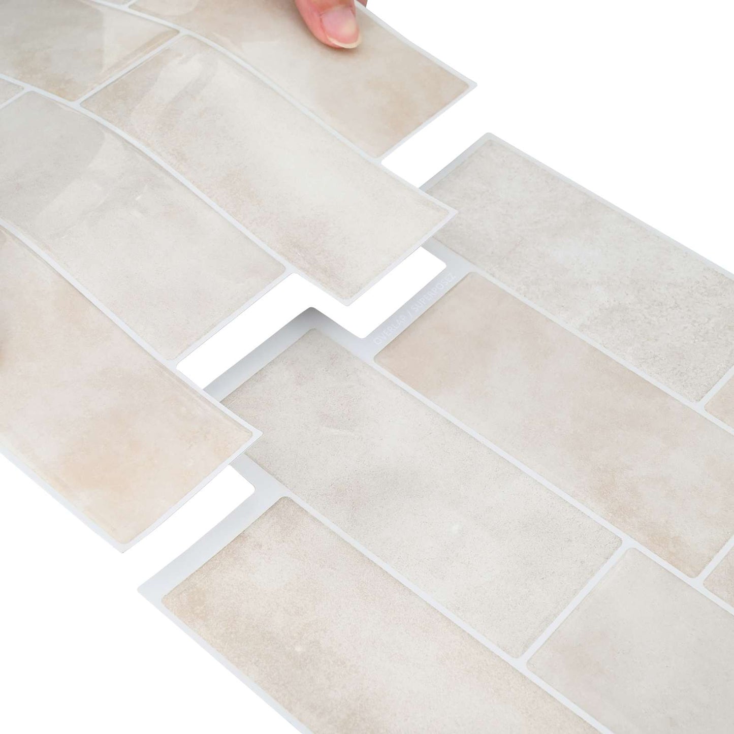 Decorative Stickers 20 pcs Beige Marble 29 x 21 cm