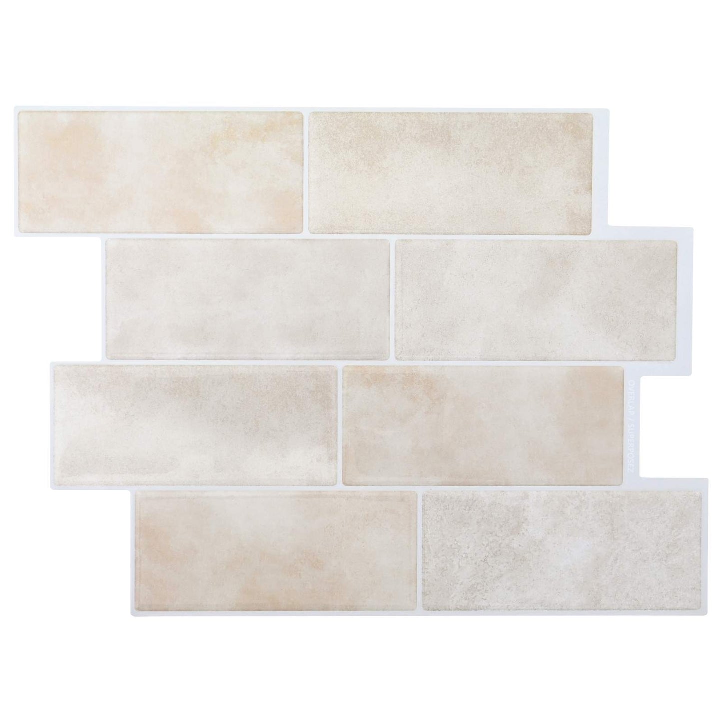 Decorative Stickers 50 pcs Beige Marble 29 x 21 cm