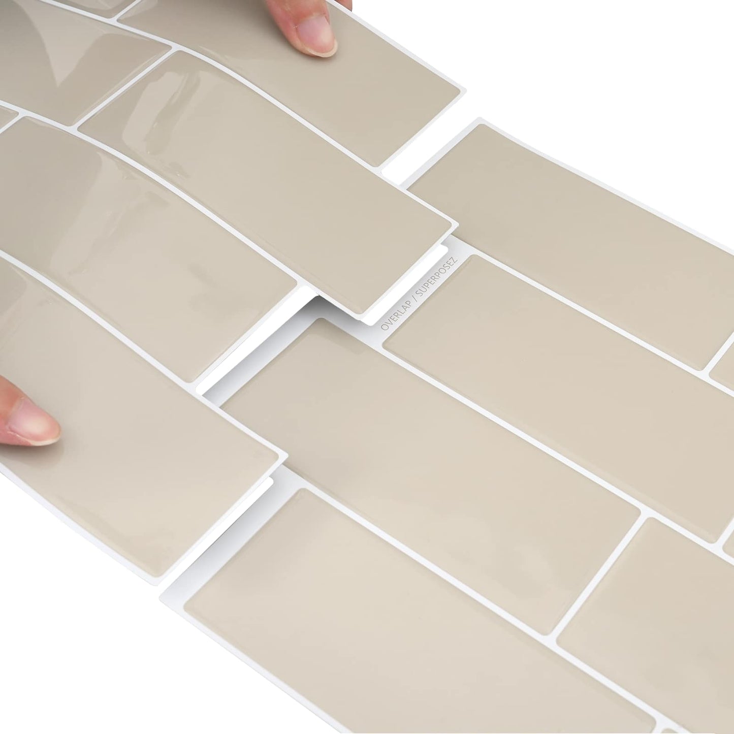 Decorative Stickers 10 pcs Beige 29 x 21 cm
