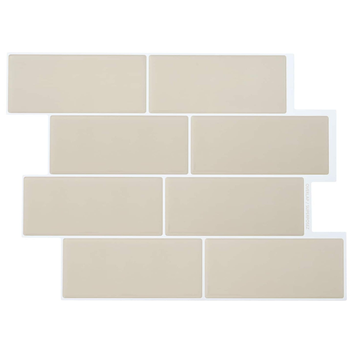 Decorative Stickers 10 pcs Beige 29 x 21 cm