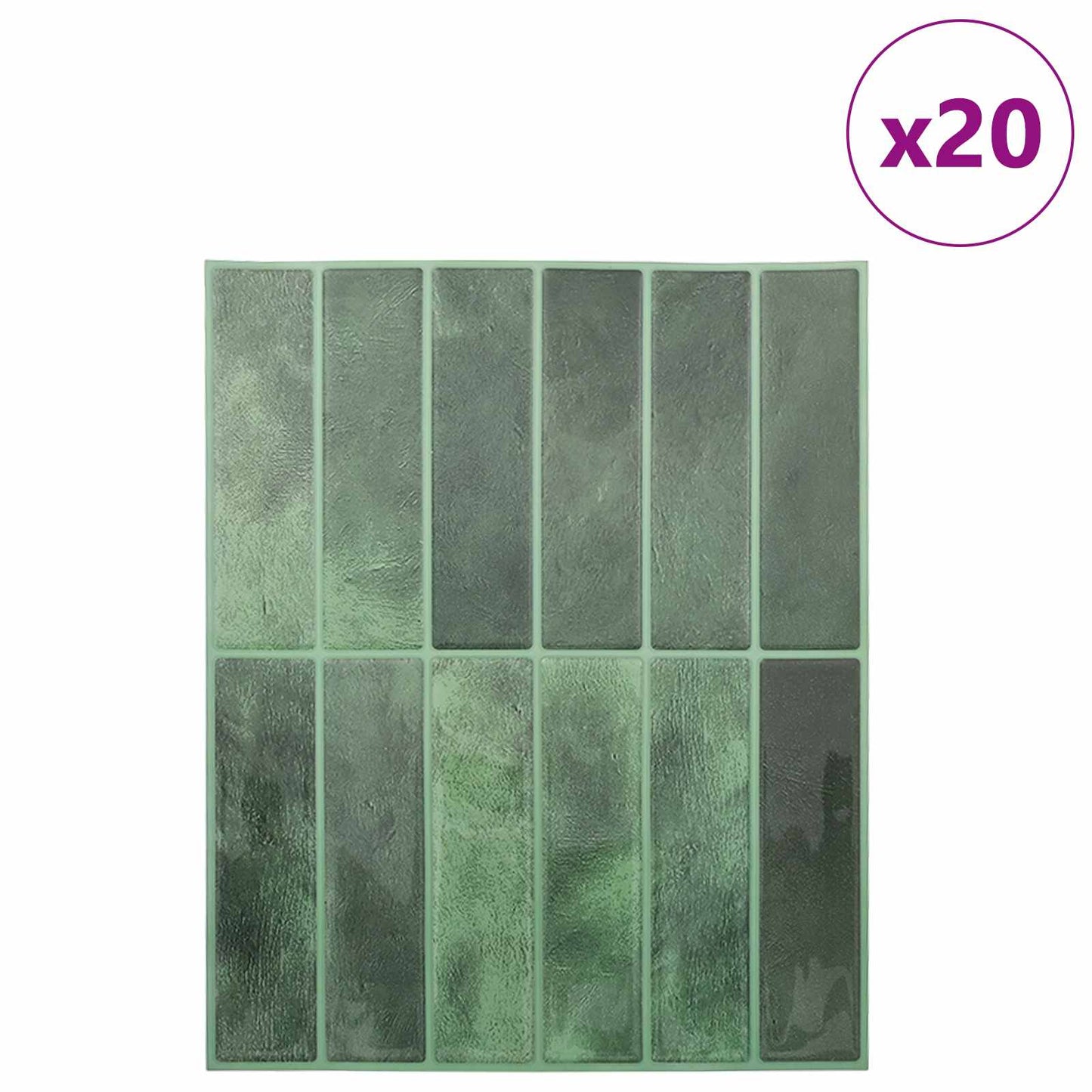 Rectangular Tile 20 pcs Dark Green 29 x 23 x 0.08 cm