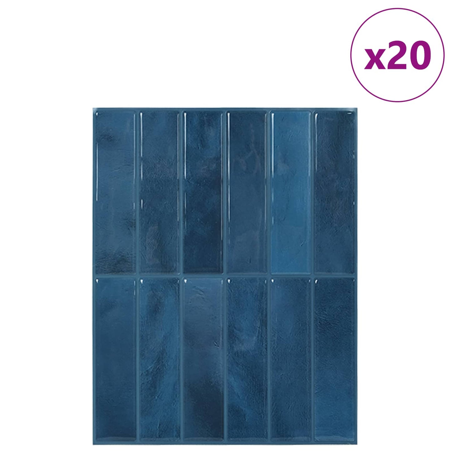 Rectangular Tile 20 pcs Blue 29 x 23 x 0.08 cm