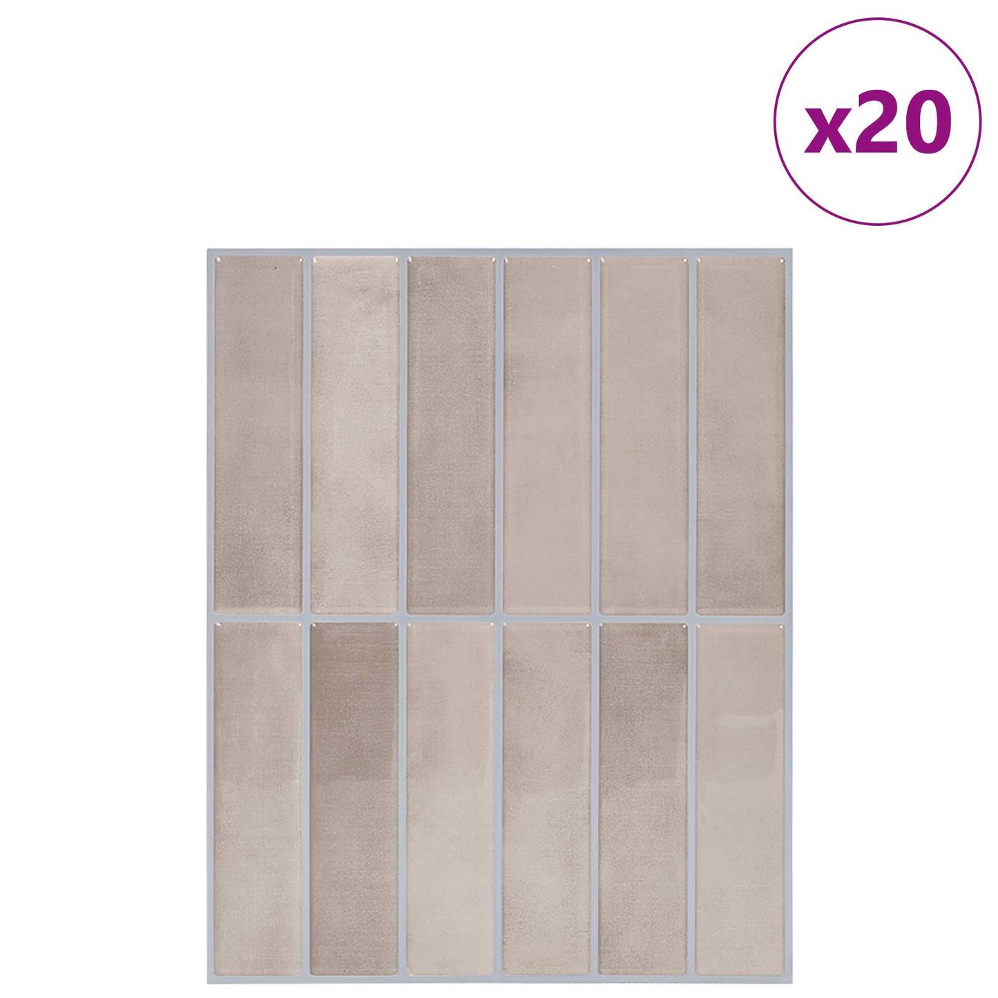 Rectangular Tile 20 pcs Beige Coffee 29 x 23 x 0.08 cm