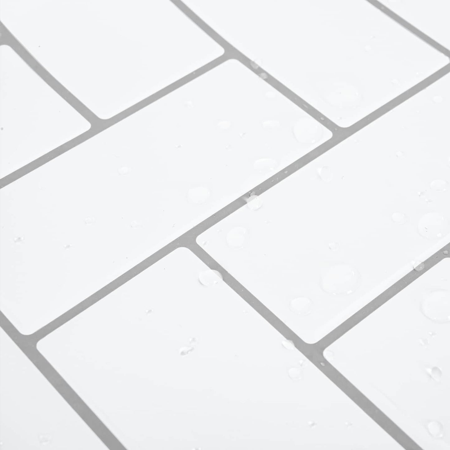 Herringbone Tile 10 pcs White Grey 30 x 30 cm