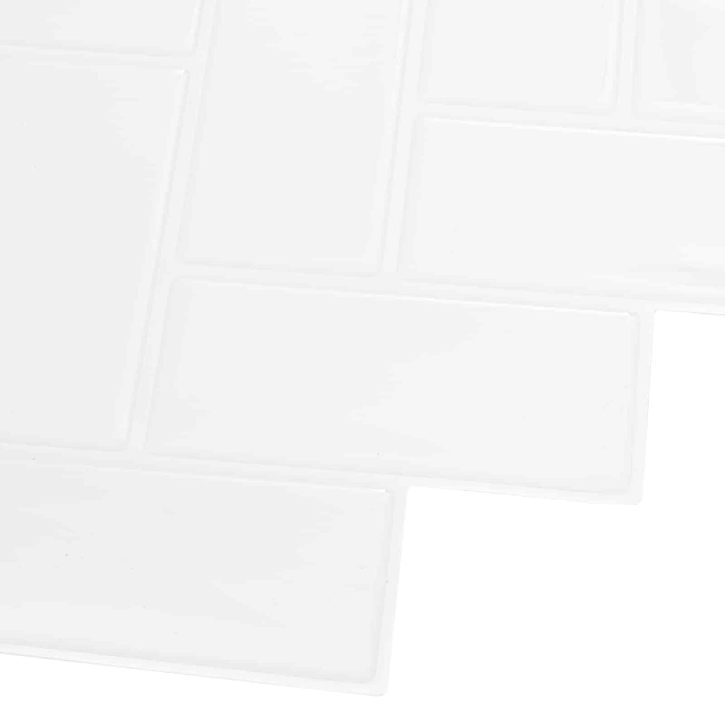 Herringbone Tile 20 pcs White 30 x 30 cm Polyurethane and PET