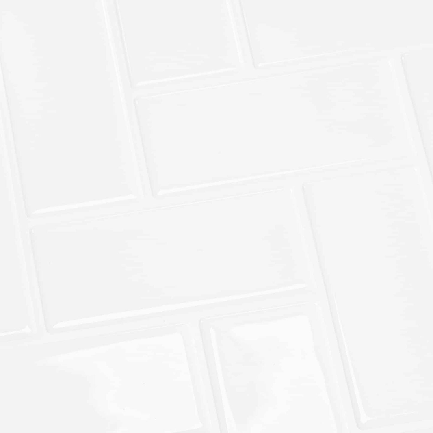 Herringbone Tile 20 pcs White 30 x 30 cm Polyurethane and PET
