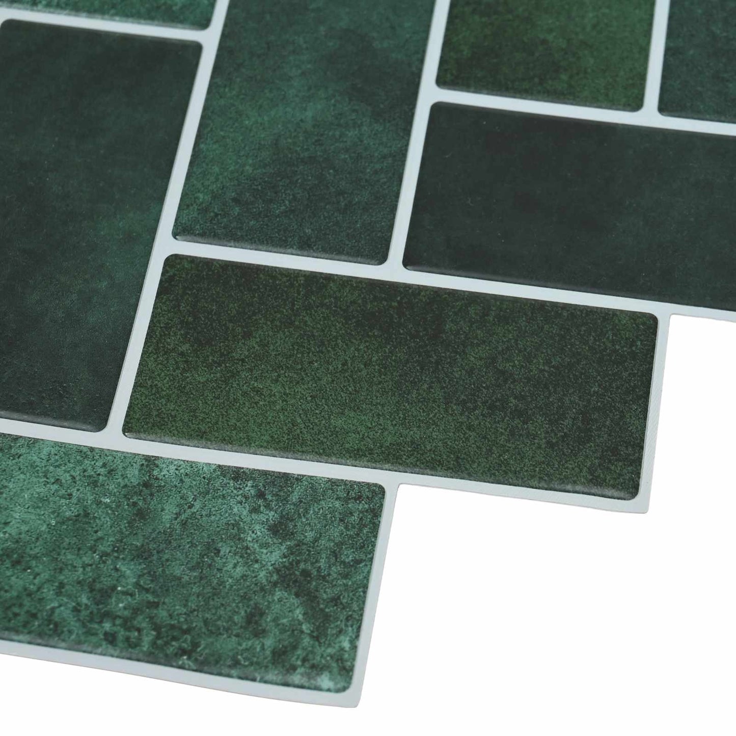 Herringbone Tile 50 pcs Dark Green 30 x 30 cm