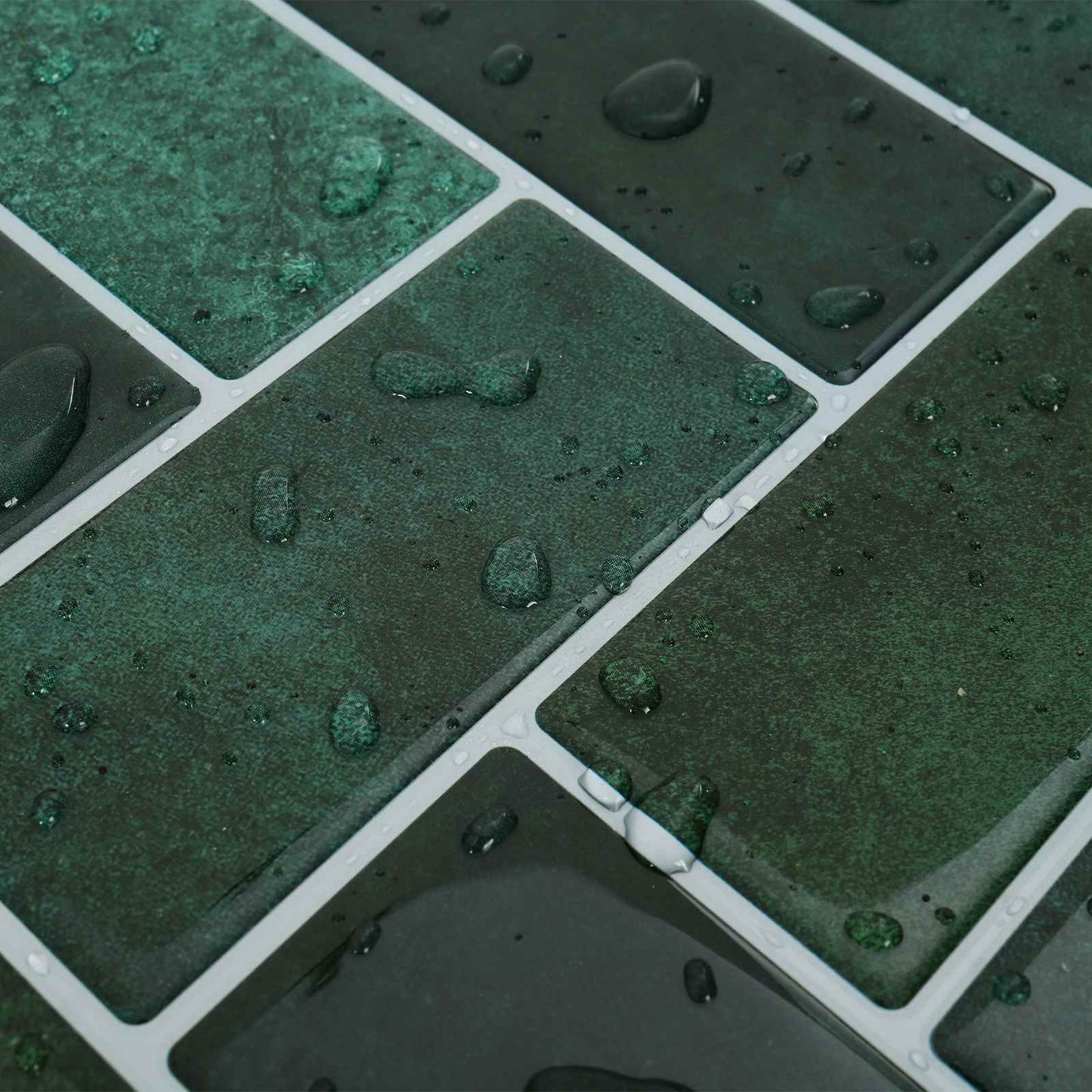 Herringbone Tile 50 pcs Dark Green 30 x 30 cm