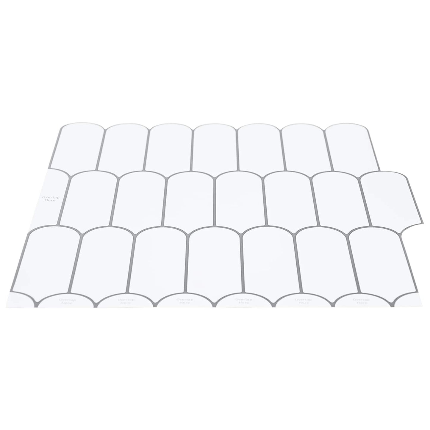 Feather Tile 10 pcs White Grey 30 x 30 cm Polyurethane and PET