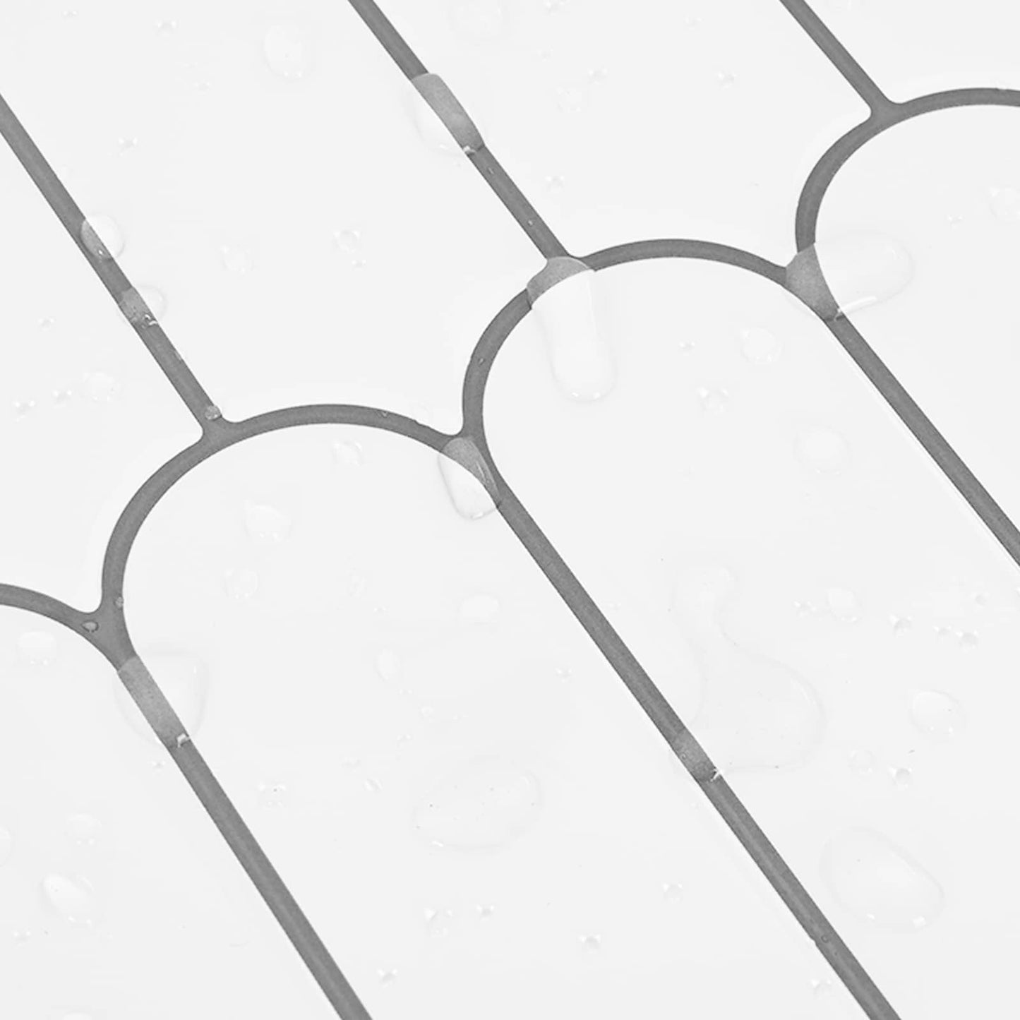 Feather Tile 50 pcs White Grey 30 x 30 cm Polyurethane and PET