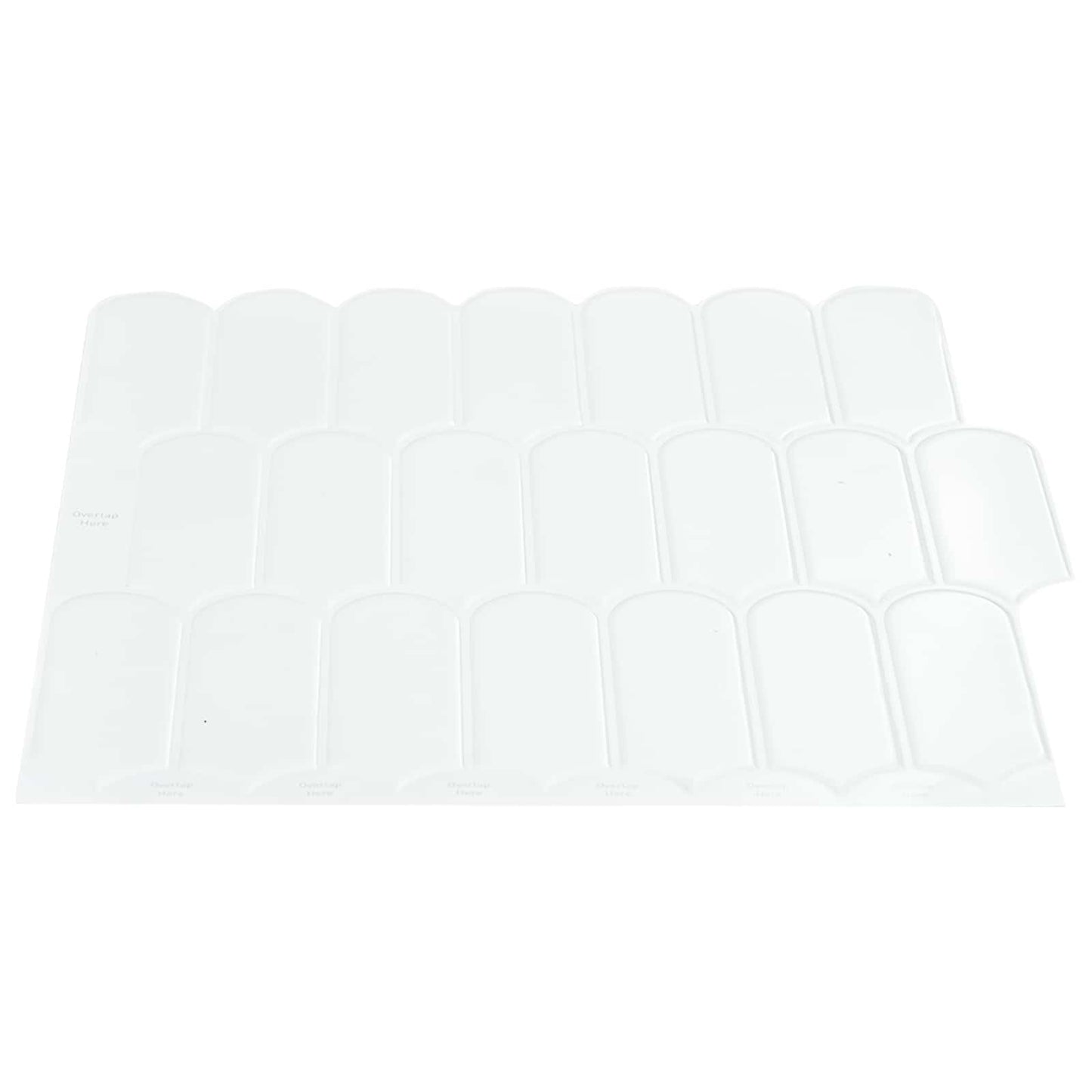 Feather Tile 10 pcs White 30 x 30 cm Polyurethane and PET
