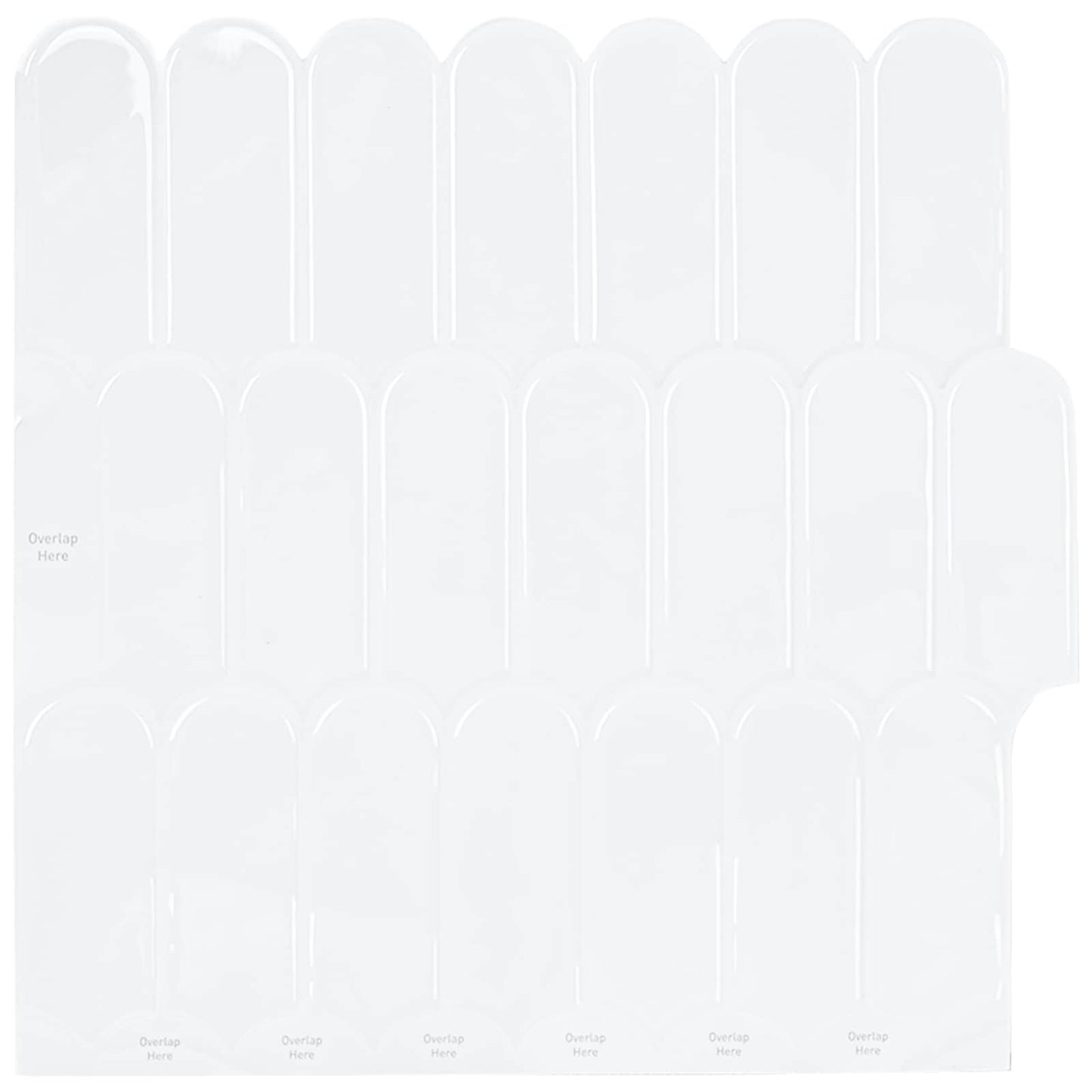 Feather Tile 20 pcs White 30 x 30 cm Polyurethane and PET